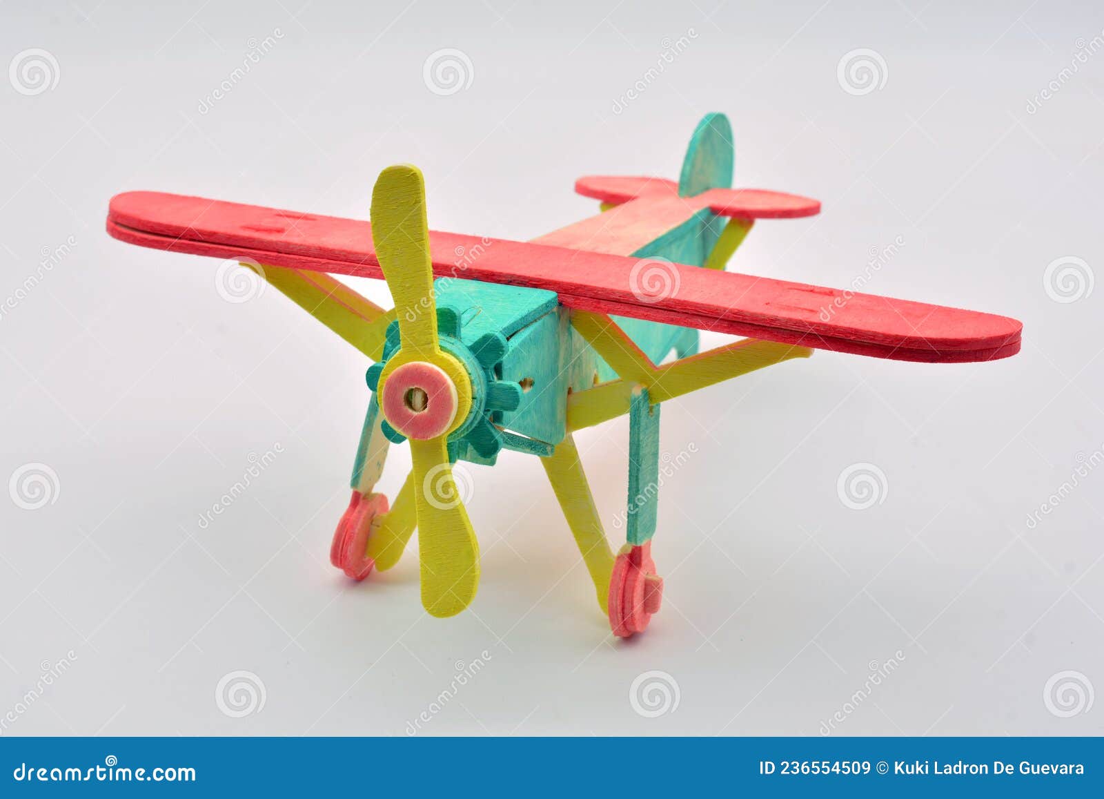 colorful painted wooden plane