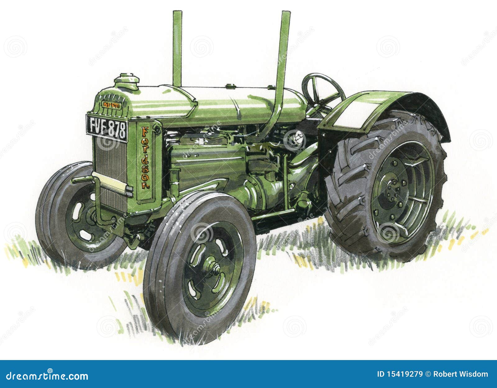 vintage tractor clipart - photo #49