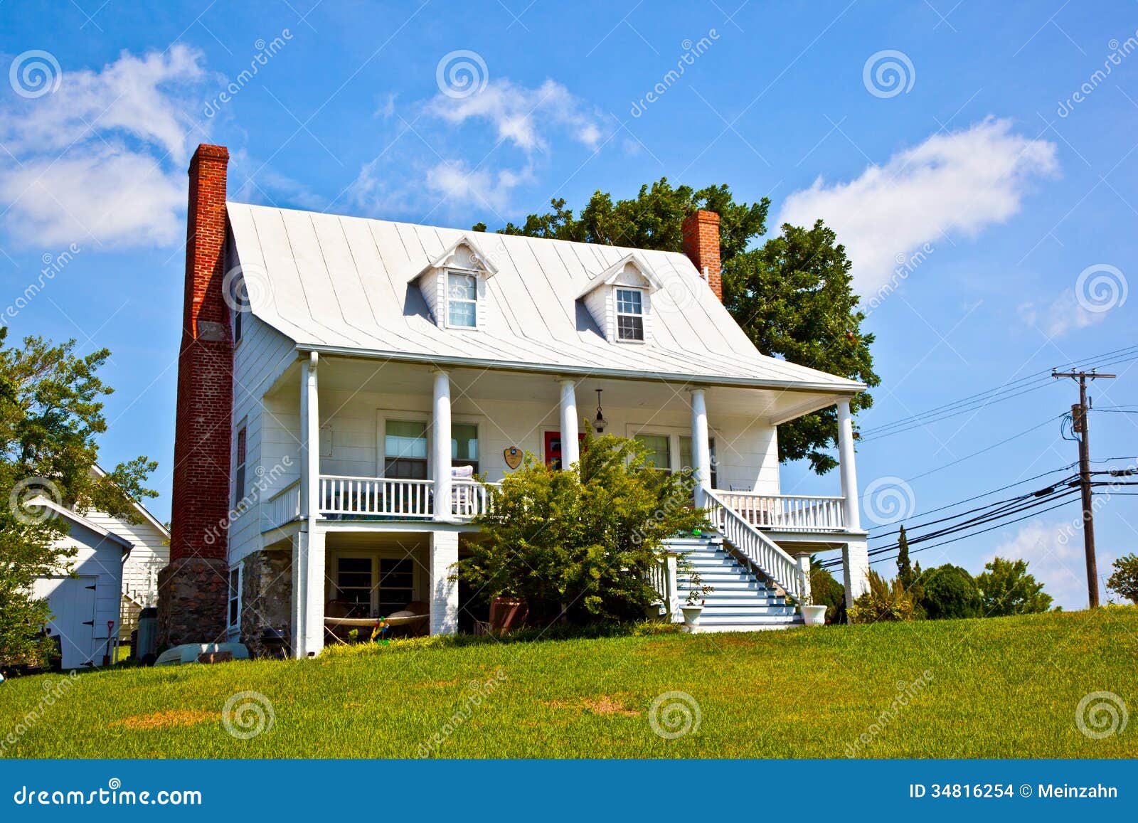 Old traditional farm house  stock  photo Image of balcony 