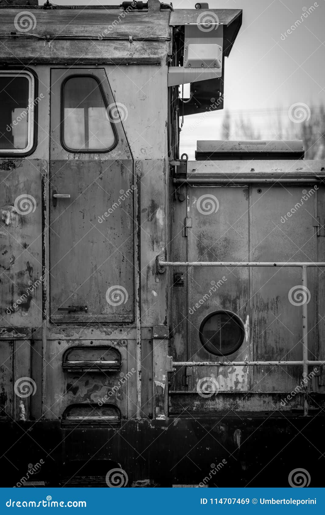 Old Train Black and White Image Stock Image - Image of train, panel ...