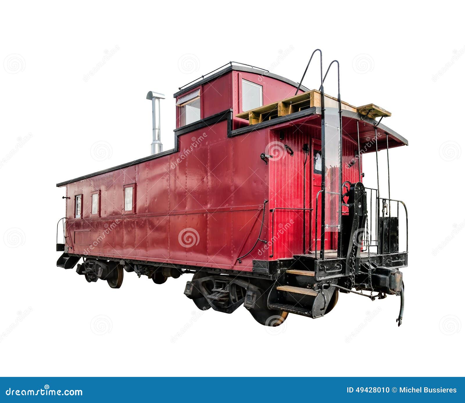 Old train caboose isolated stock photo. Image of steel 49428010