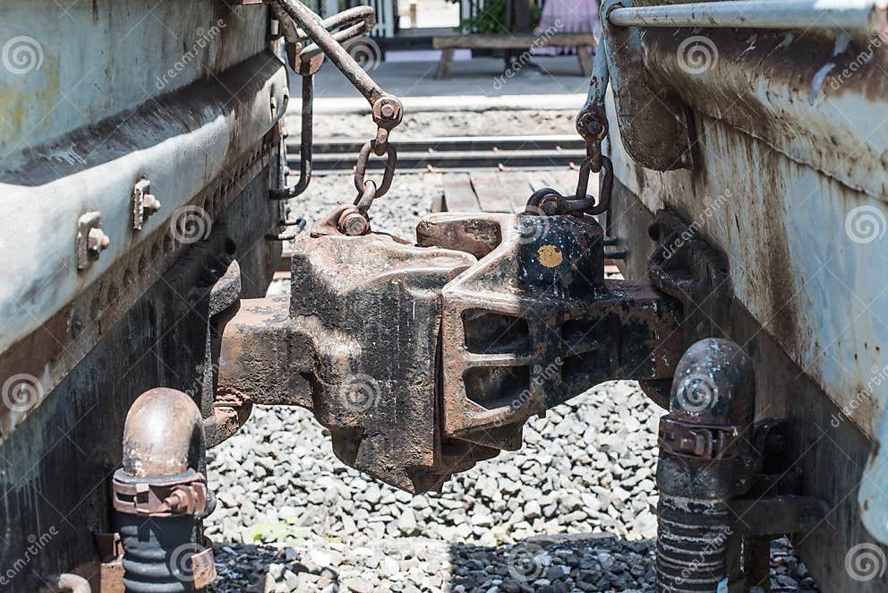 Old Train Car Coupler Joint Stock Photo Image of iron, vintage 44919398