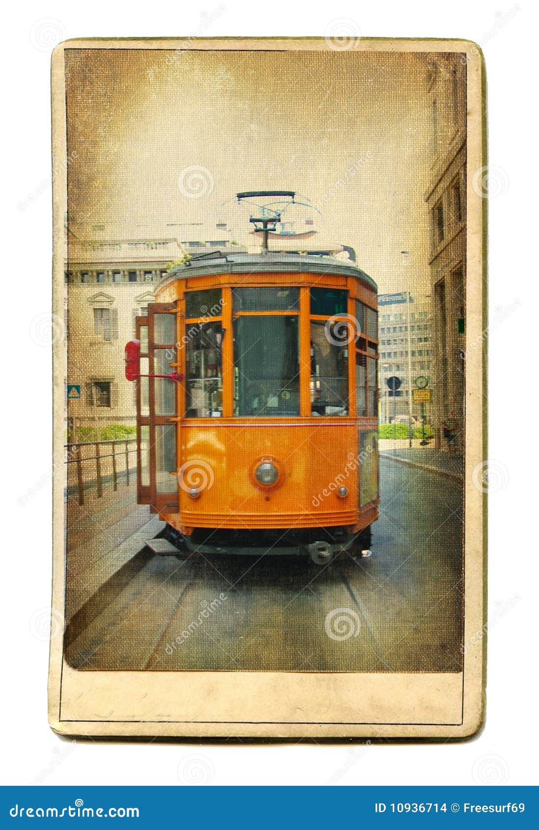 Old tram stock photo. Image of capital, summer, architecture - 10936714