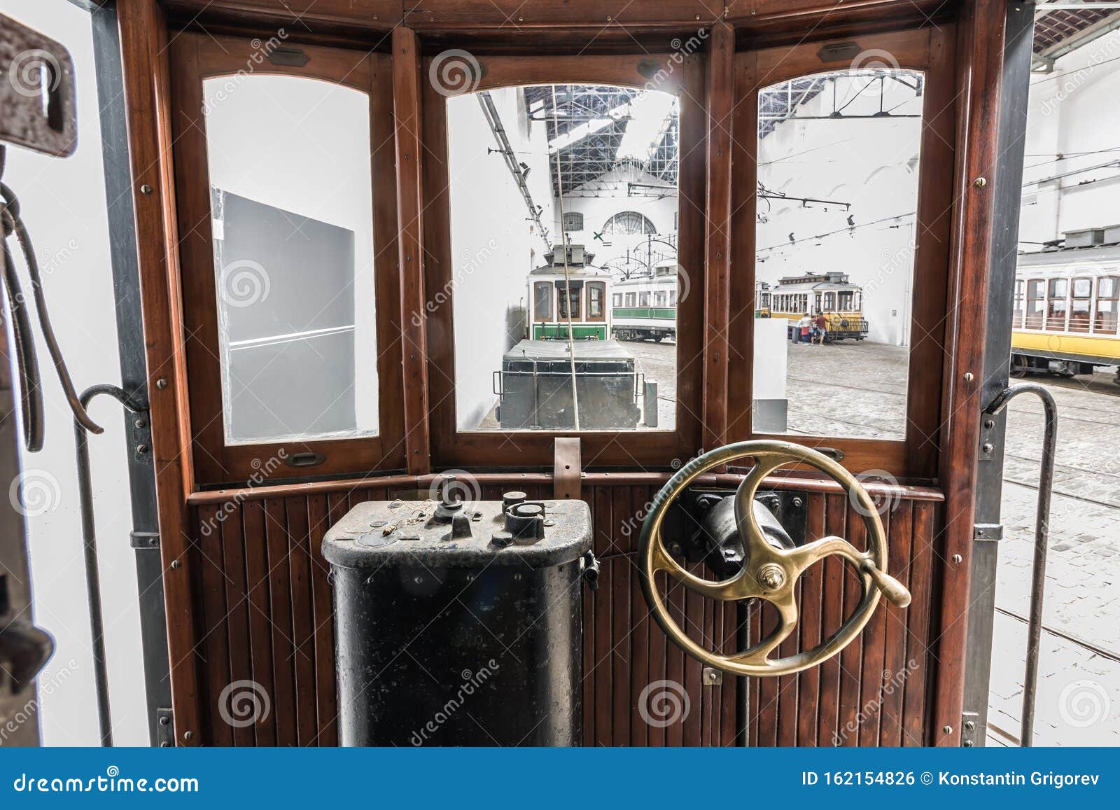 Old Tram Driver`s Place Upholstered in Wooden Clapboard with Copper ...