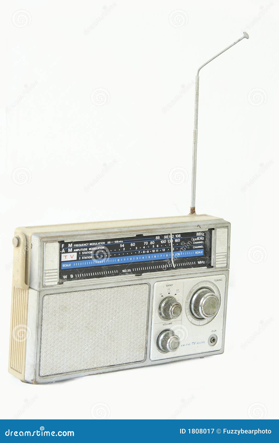 Vintage Old Radio Transistor. Isolated Over White Background. Stock Photo,  Picture and Royalty Free Image. Image 15499924.