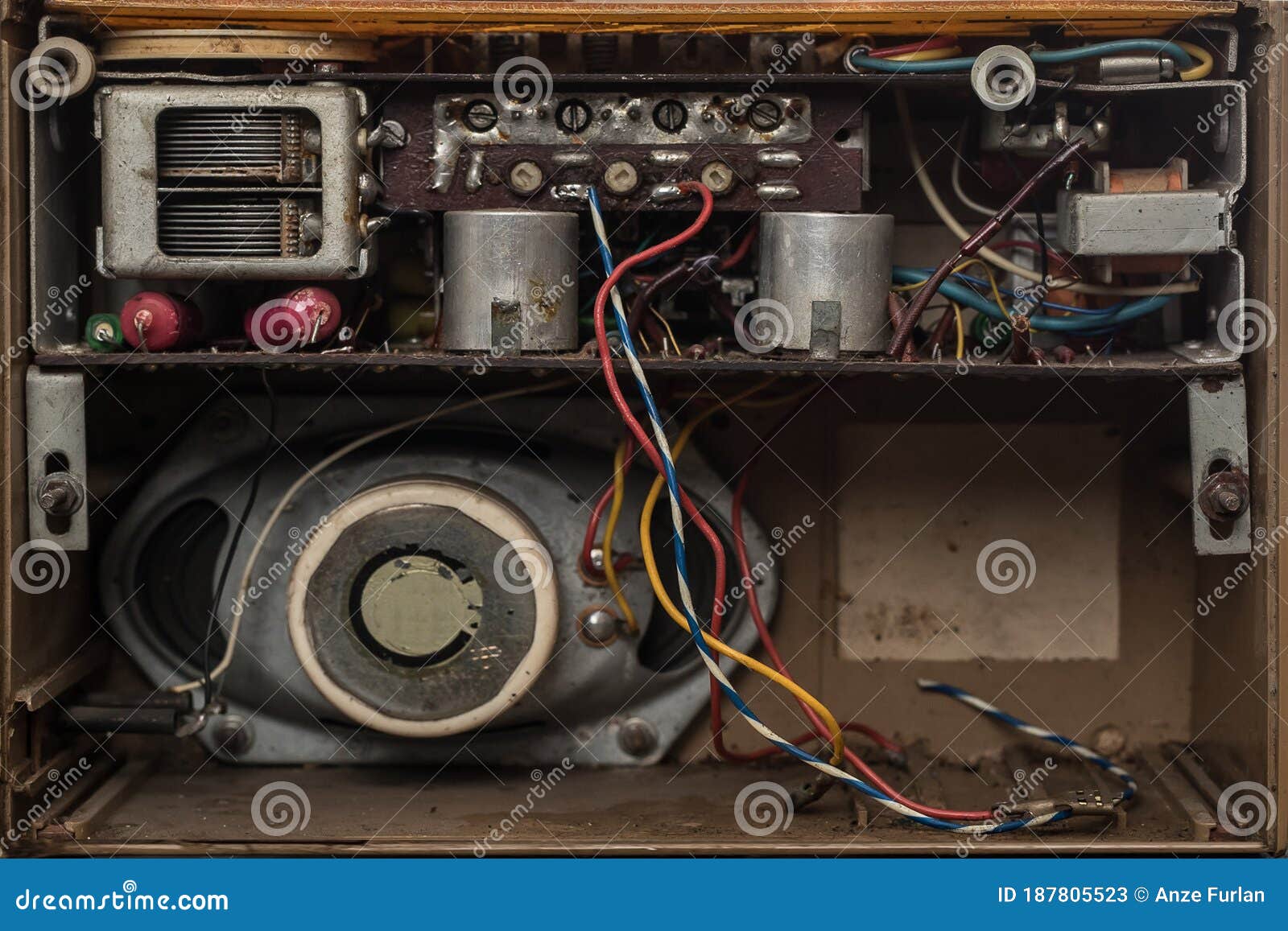 Old transistor radio stock image. Image of board, engineering - 187805523