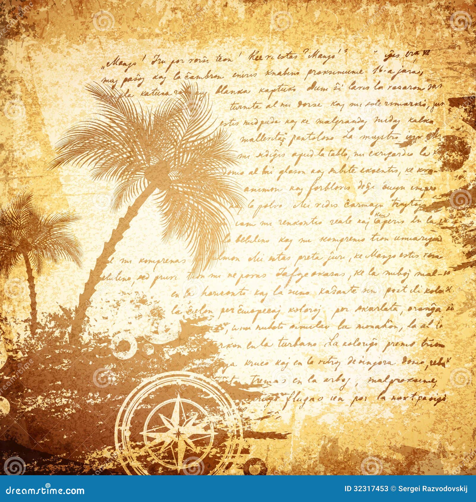 Old Travel Letter Background Stock Vector - Illustration of text ...