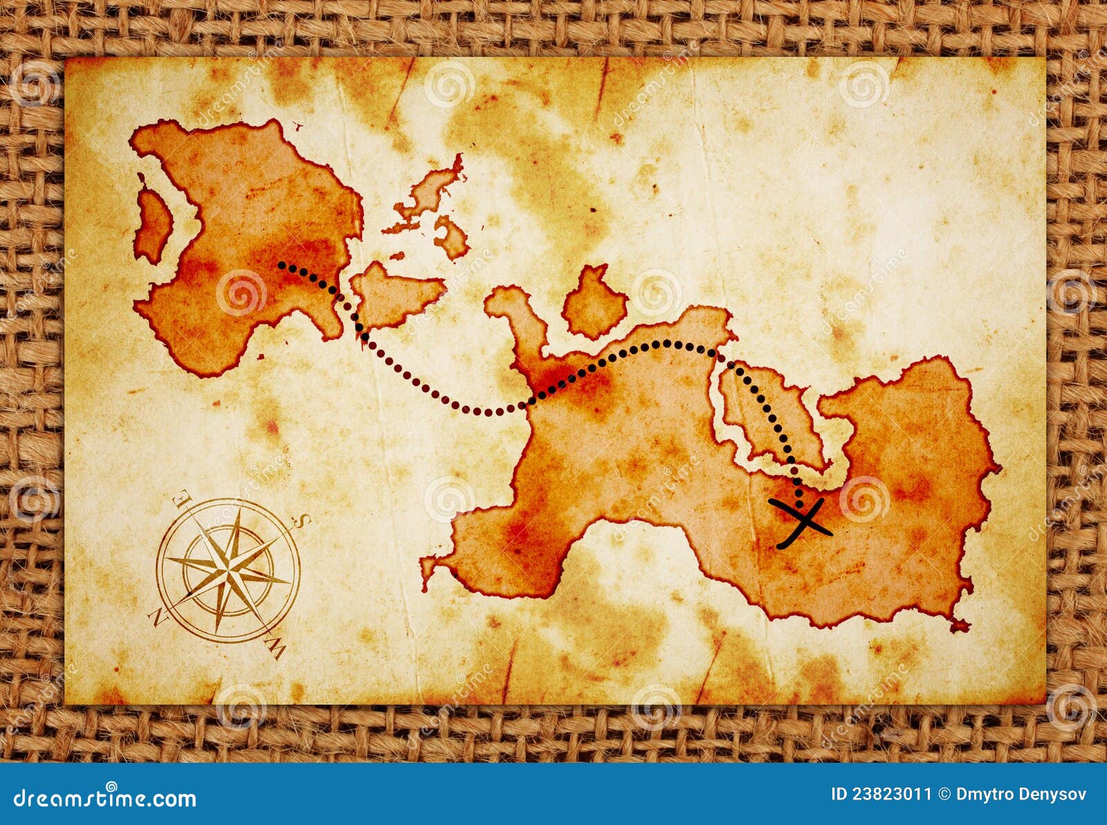 Old treasure map stock illustration. Illustration of navigation 23823011