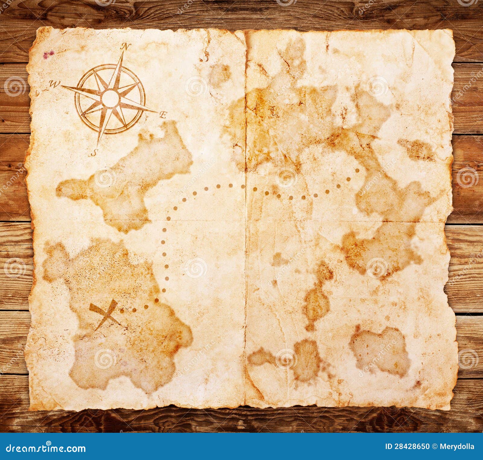 Old treasure map stock photo. Image of atlas, windrose 28428650