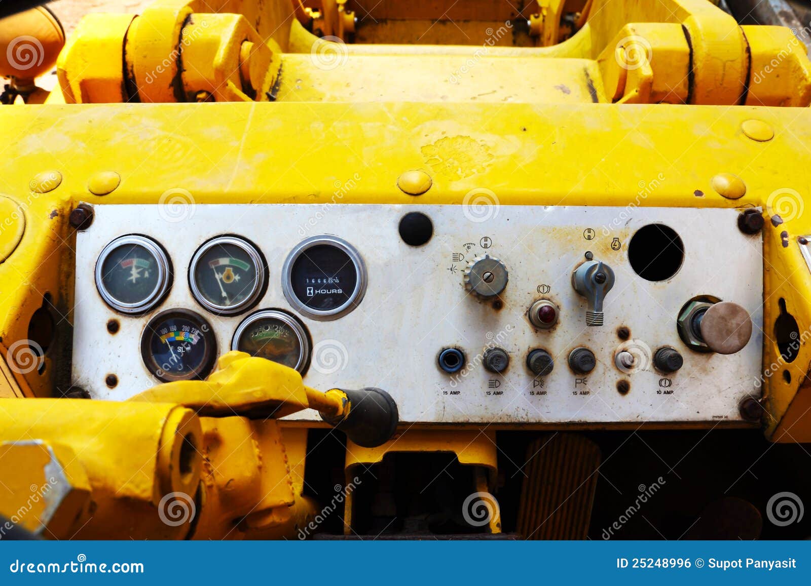 Old truck dashboard gauges stock photo. Image of black 25248996
