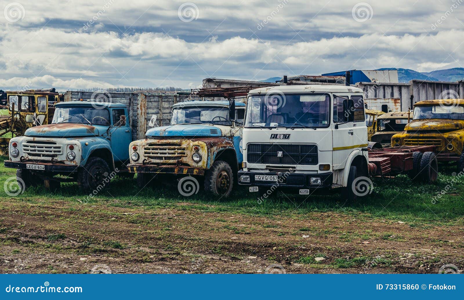 Old trucks in Georgia editorial image. Image of fiat - 73315860