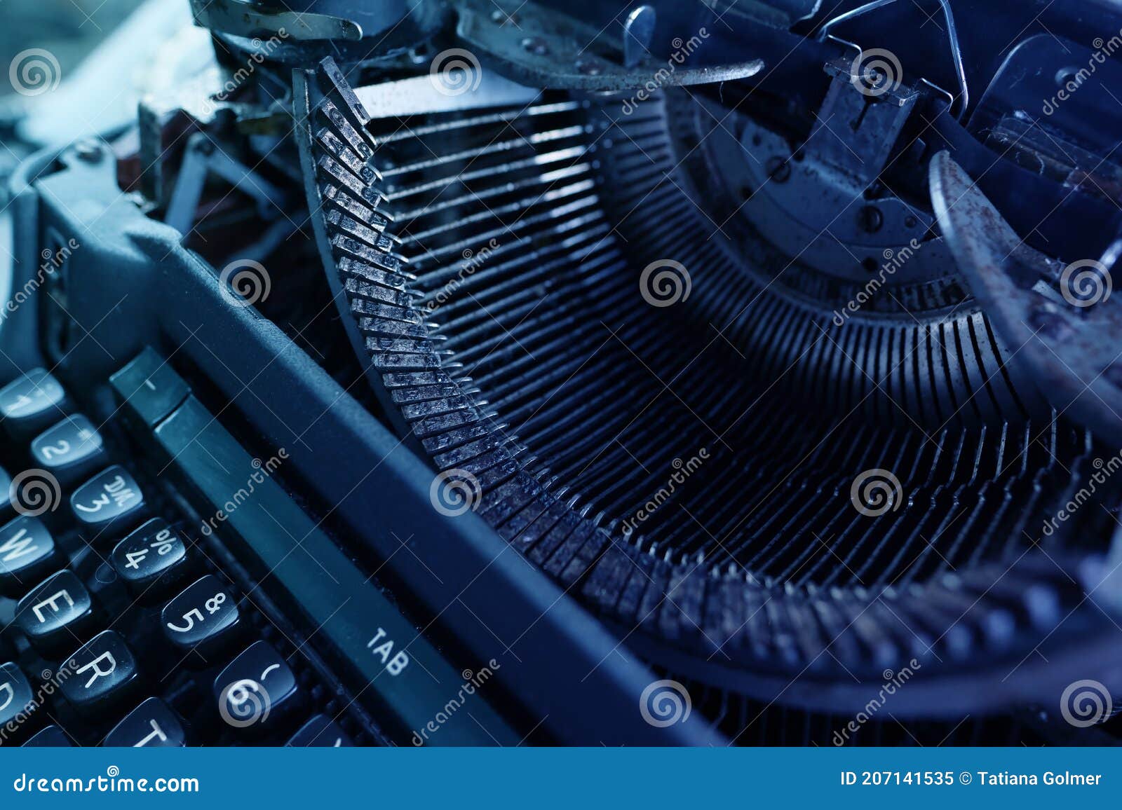 old typewriter on table, words fake news are printed on paper in large size, retro style, concept to do list to organize work and