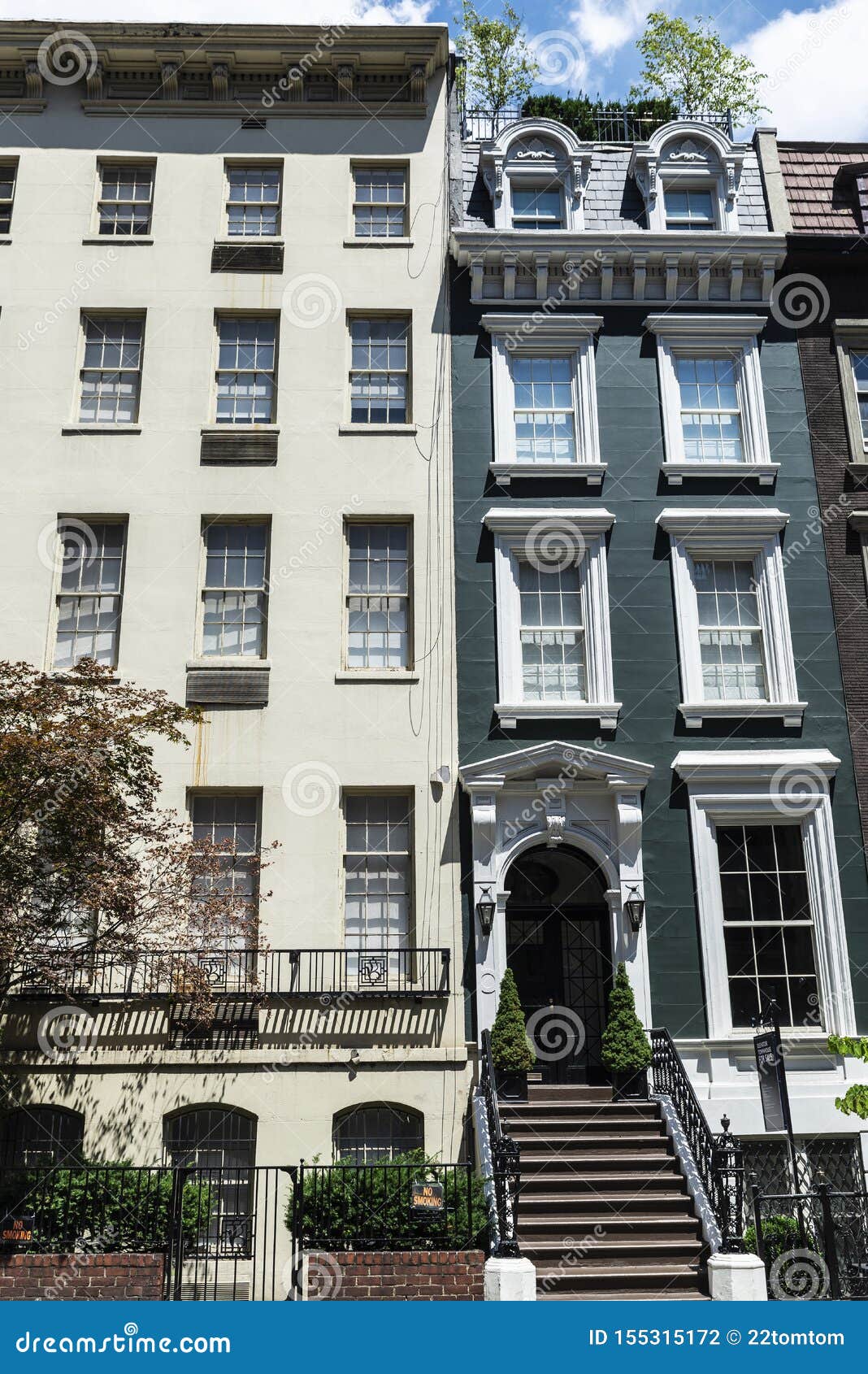 Old Typical Houses in New York City, USA Stock Photo - Image of facade,  gate: 155315172