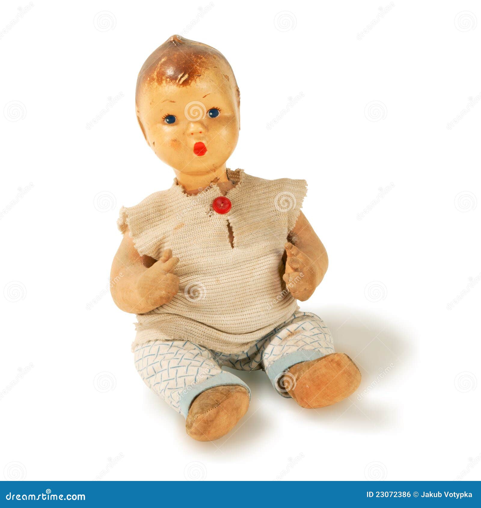 Old used antique doll boy stock photo. Image of childhood 23072386