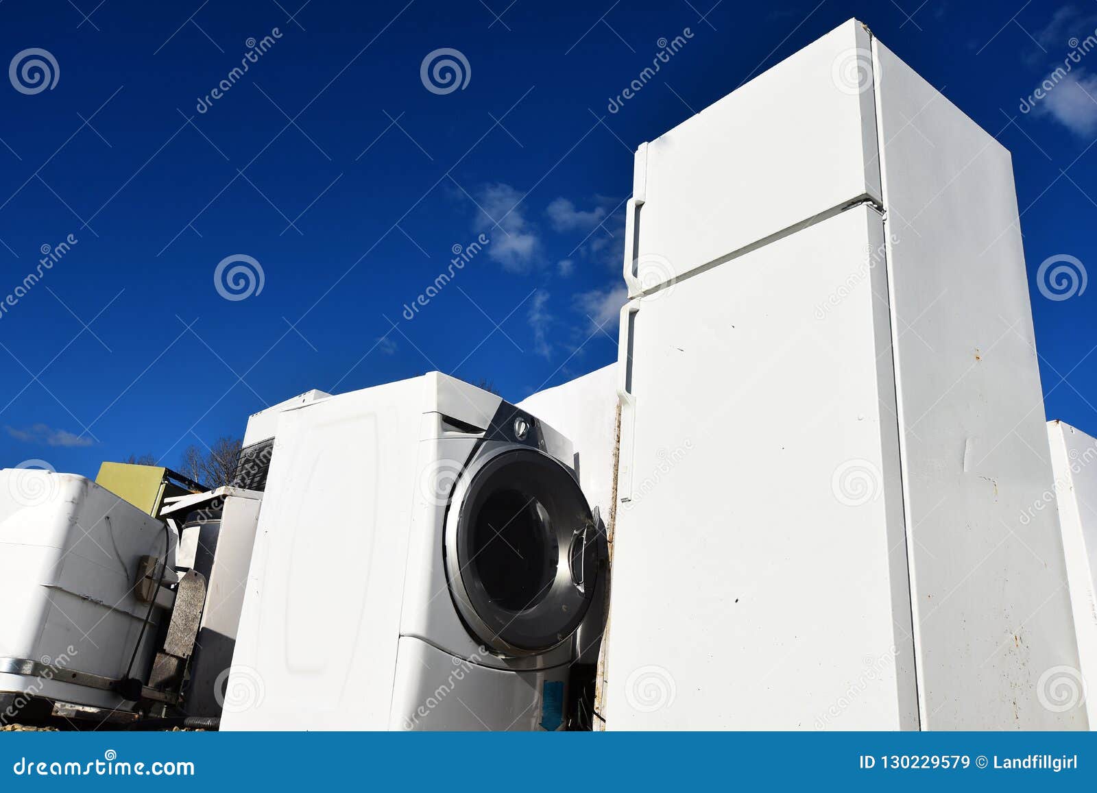 Old and Used Appliance Recycling Stock Image Image of facility, metal