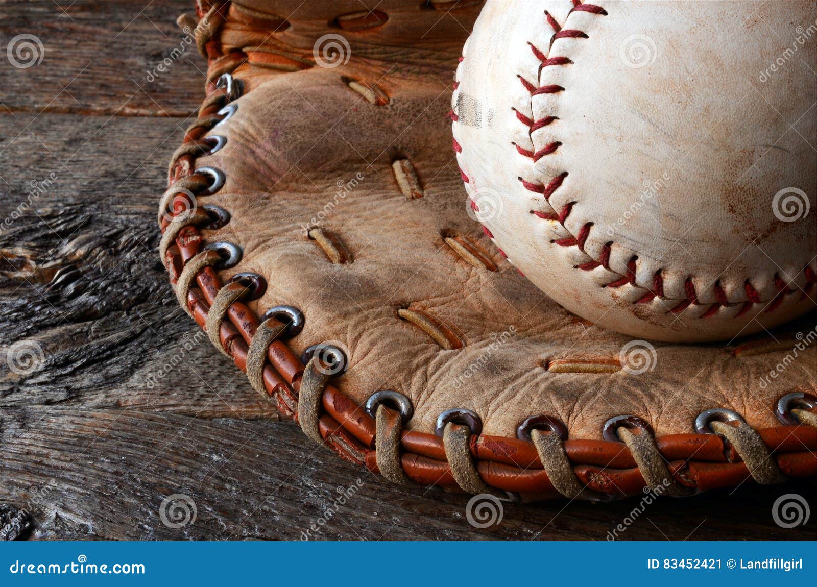 Old Used Baseball Equipment Stock Image Image of vintage, american 83452421