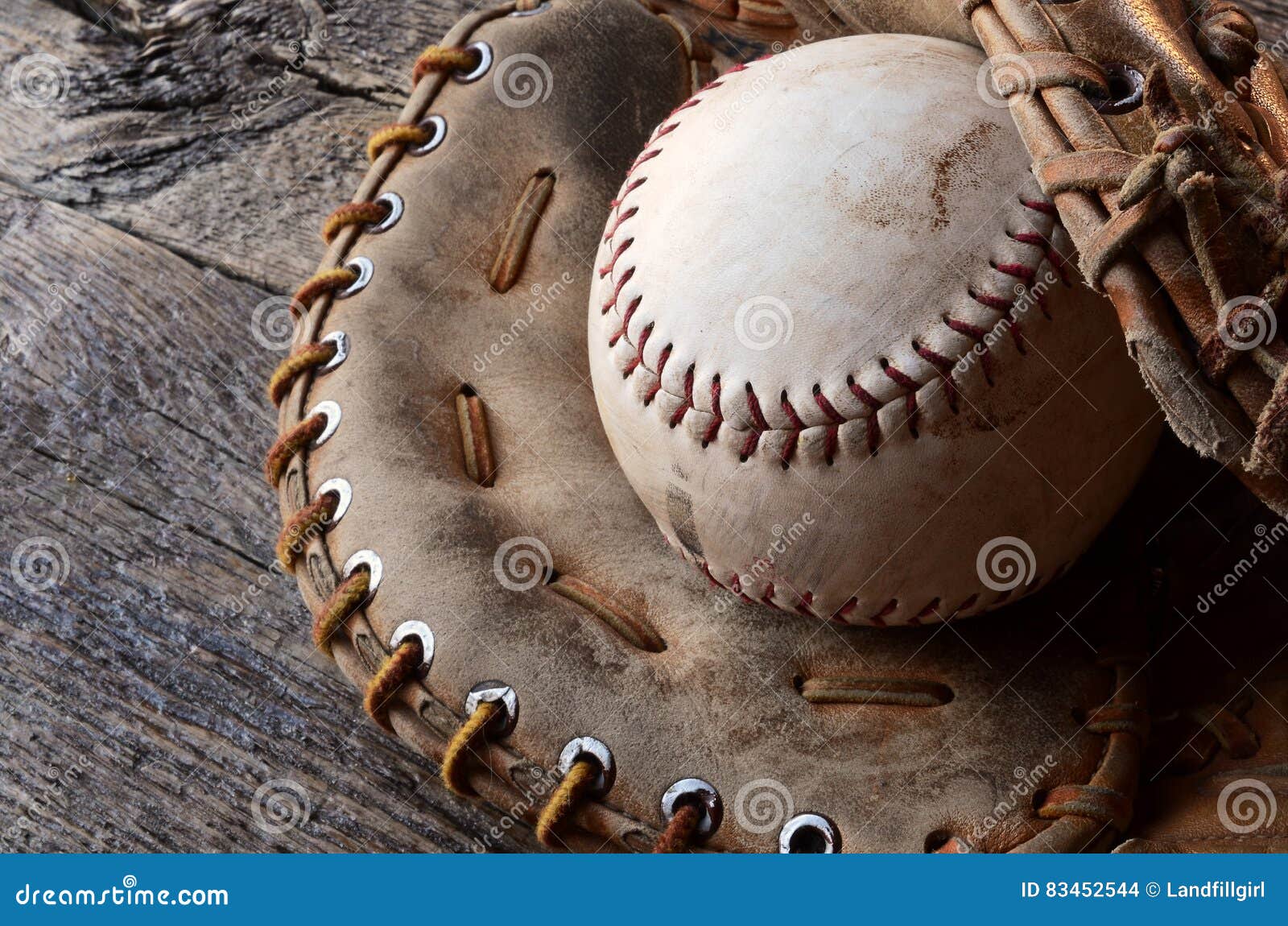 Old Used Baseball Equipment Stock Photo Image of equipment, american 83452544