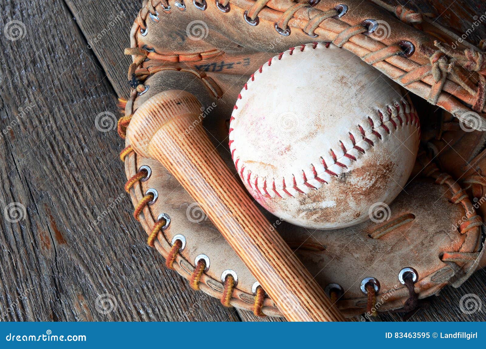 Old Used Baseball Equipment Stock Image Image of equipment, baseball