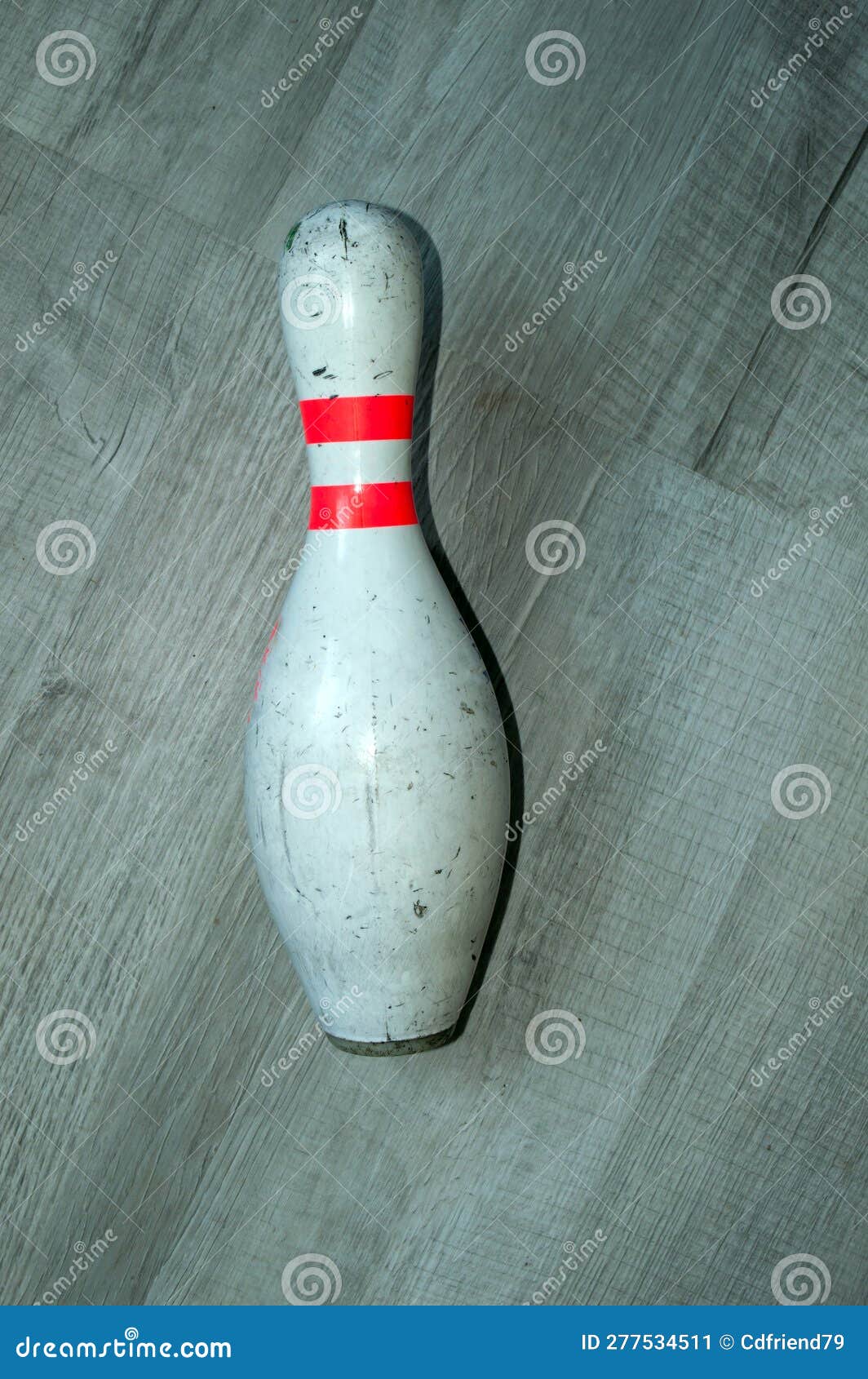 A Single Old Bowling Pin on Grey Floor Stock Image Image of icon