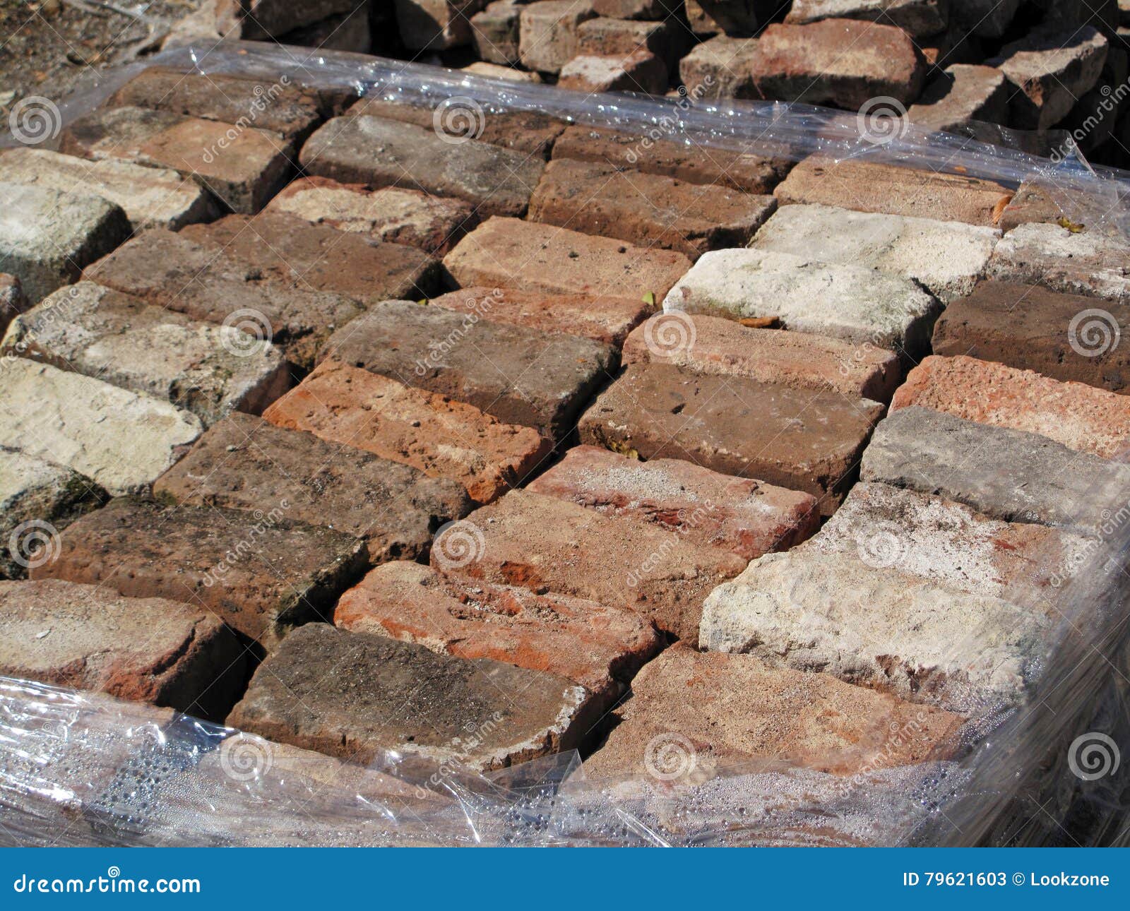 A Old Used Bricks stock image. Image of casual, brickwork 79621603