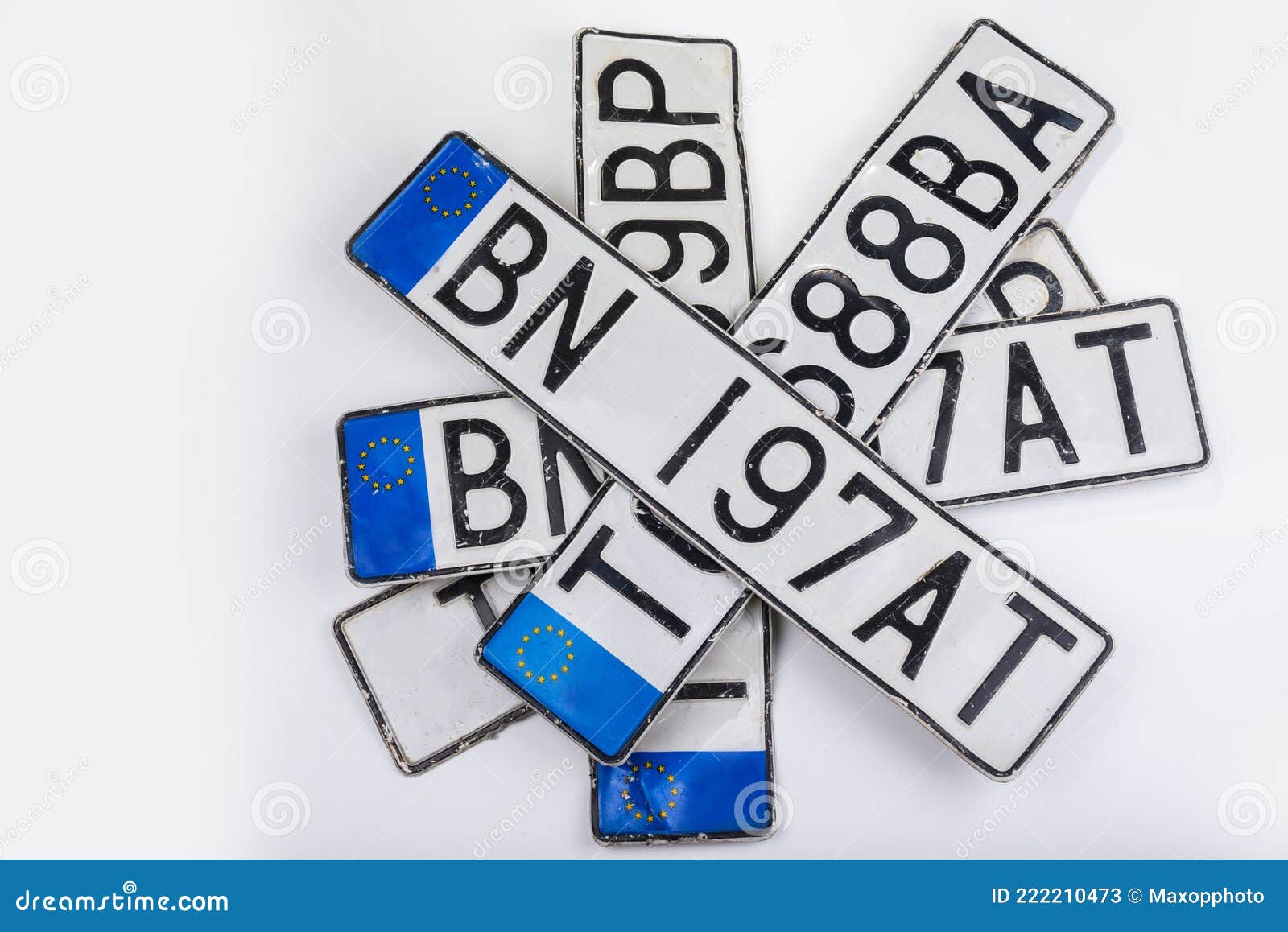 Old Used EU Car Registration Number Editorial Stock Photo Image of