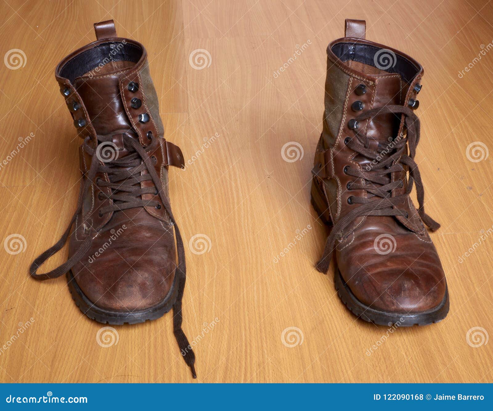 Old and Used Leather Boots Brown Stock Photo - Image of vintage, styles ...