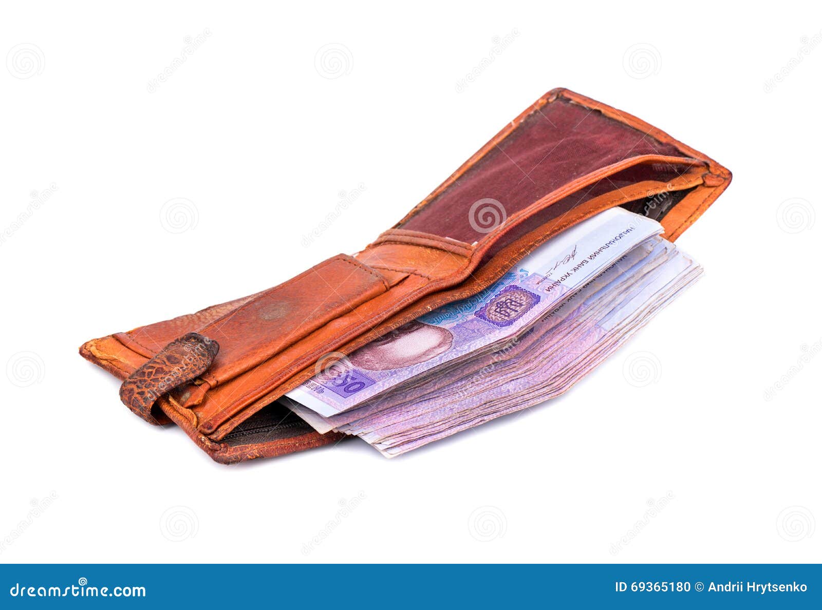 Old used wallet stock photo. Image of ukrainian, purse - 69365180