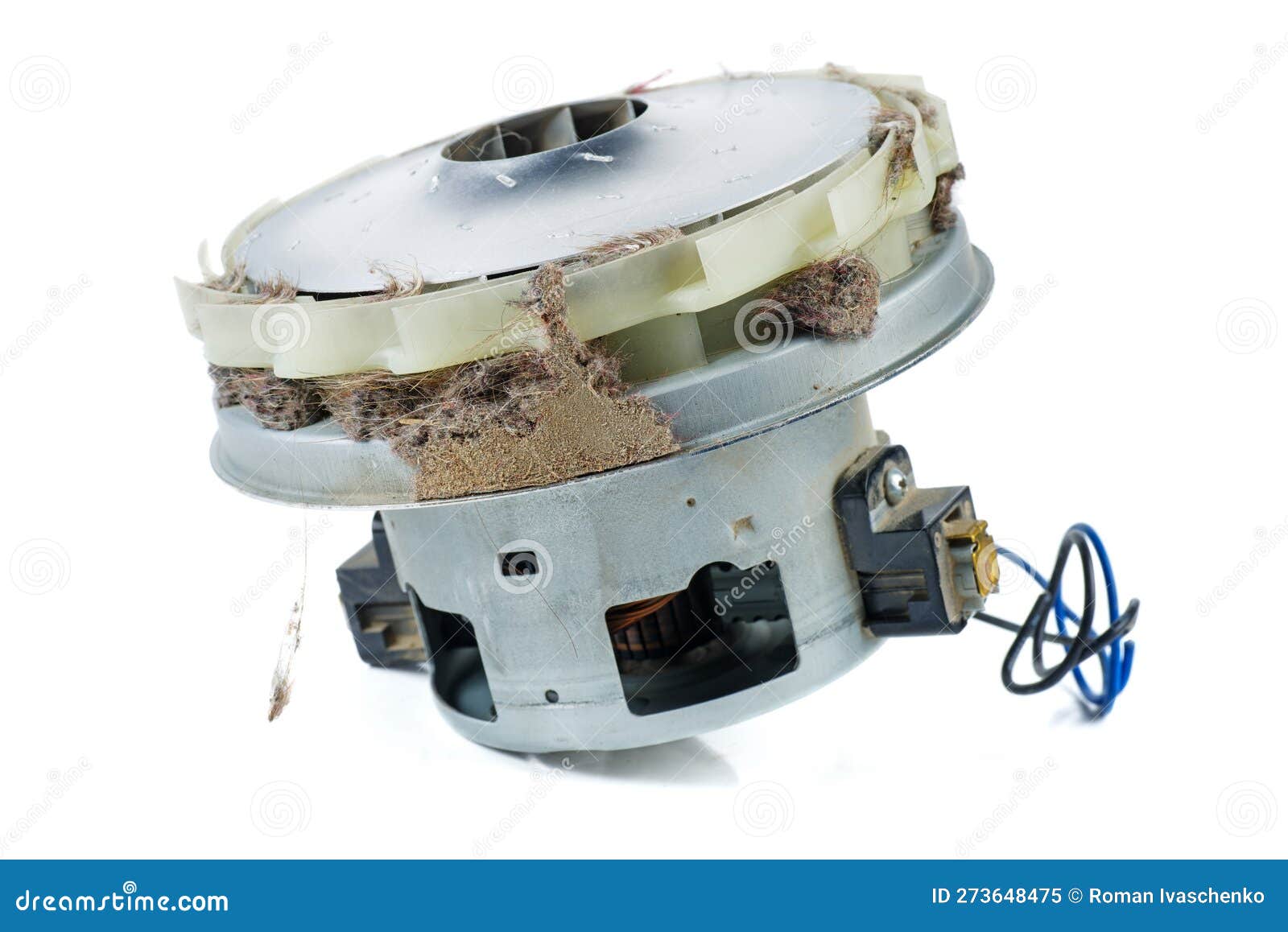 Old Vacuum Cleaner Motor Isolated on a White Stock Image Image of