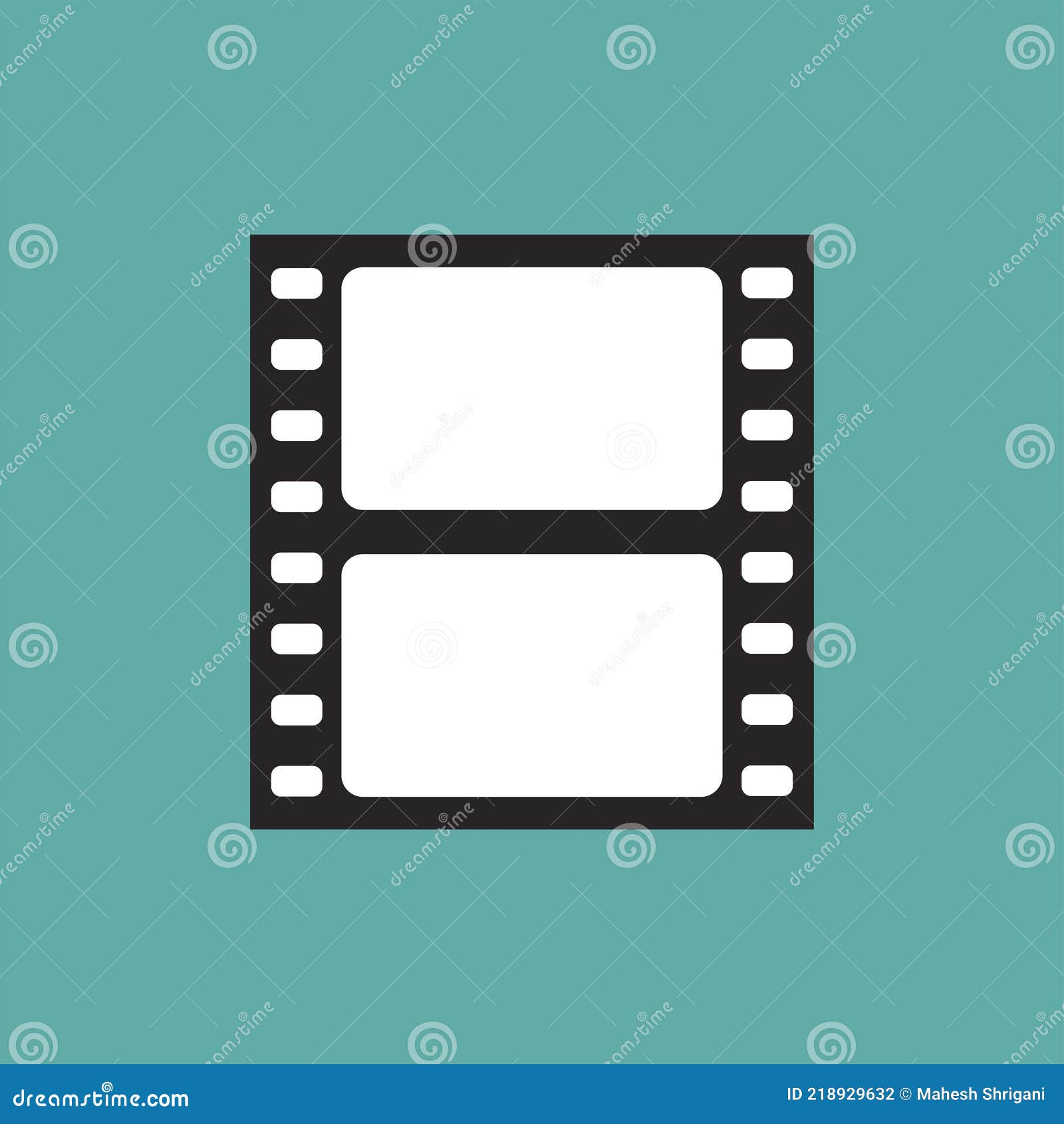 Old Vertical Filmstrip Isolated on Tint Background Stock Vector ...