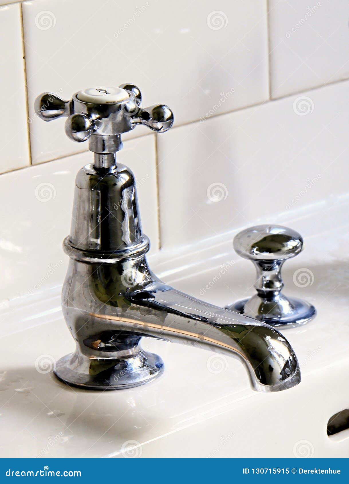 Old Victorian Tap on a Bathroom Sink Stock Image Image of traditional
