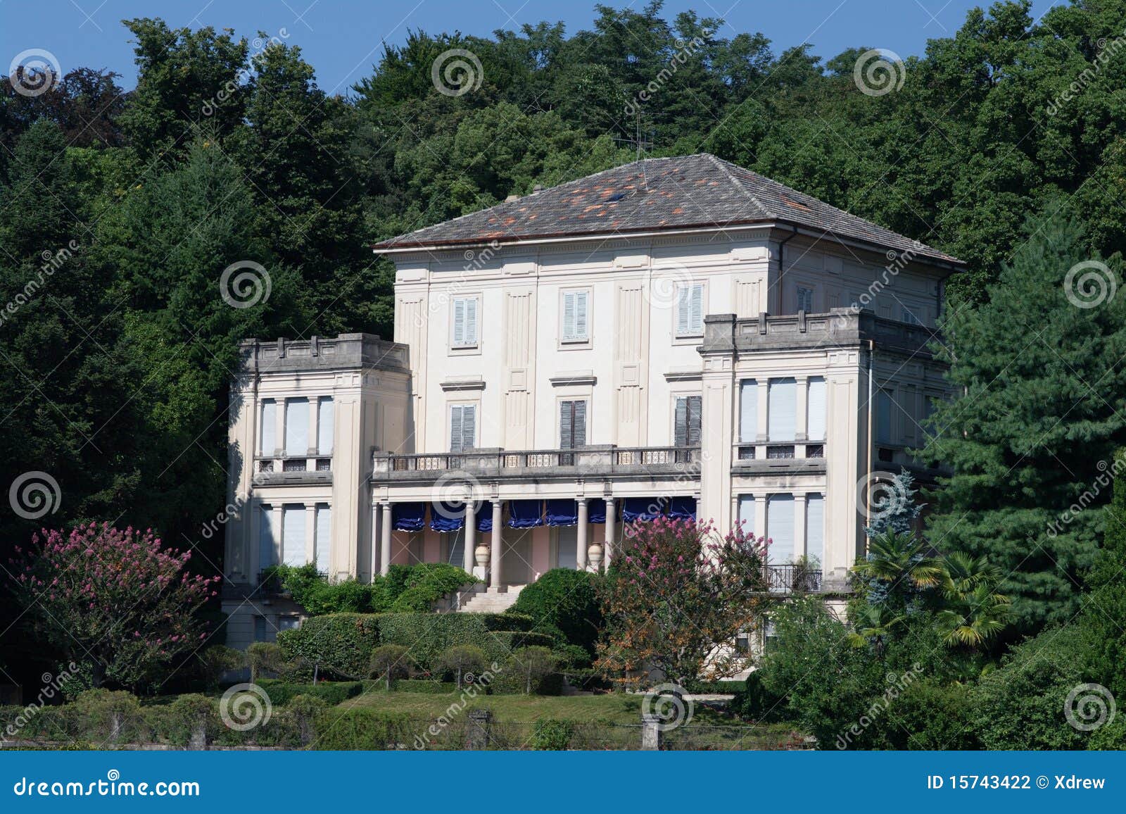 old villa on forest slopes