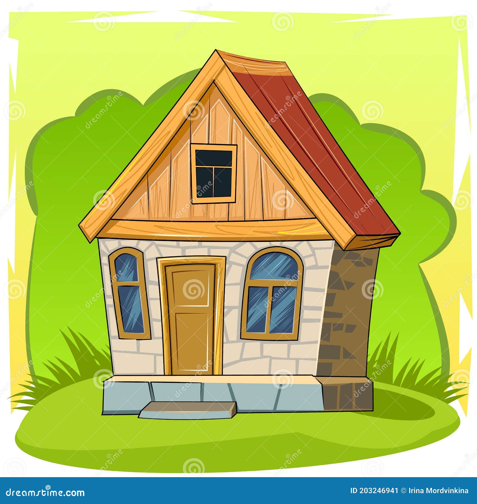 Old Village House. Fabulous Cartoon Object. Cute Childish Style. Ancient Dwelling. Tiny, Small Stock Vector - Illustration of childhood, flat: 203246941 Old Village House. Fabulous Cartoon Object. Cute Childish Style. Ancient Dwelling. Tiny, Small Stock Vector - Illustration of childhood, flat: 203246941