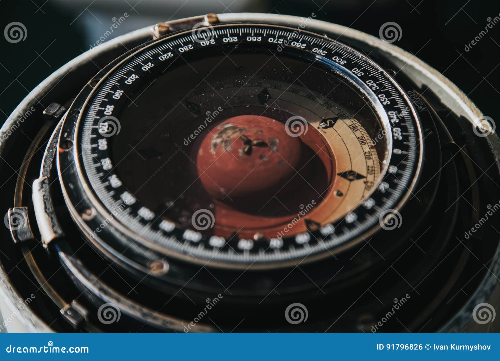 Old Vintage Big Compass on Ship Stock Photo Image of travel, west