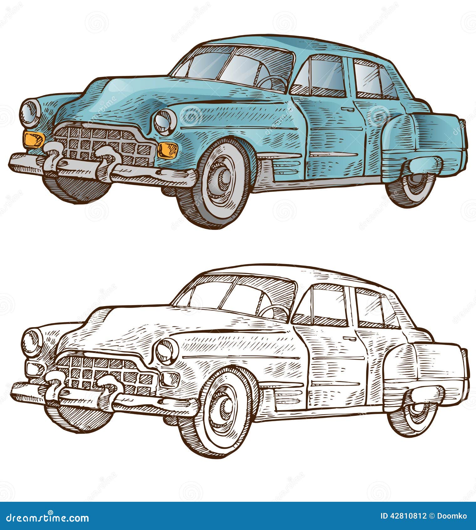 Old vintage car stock vector. Illustration of tire, vehicle - 42810812