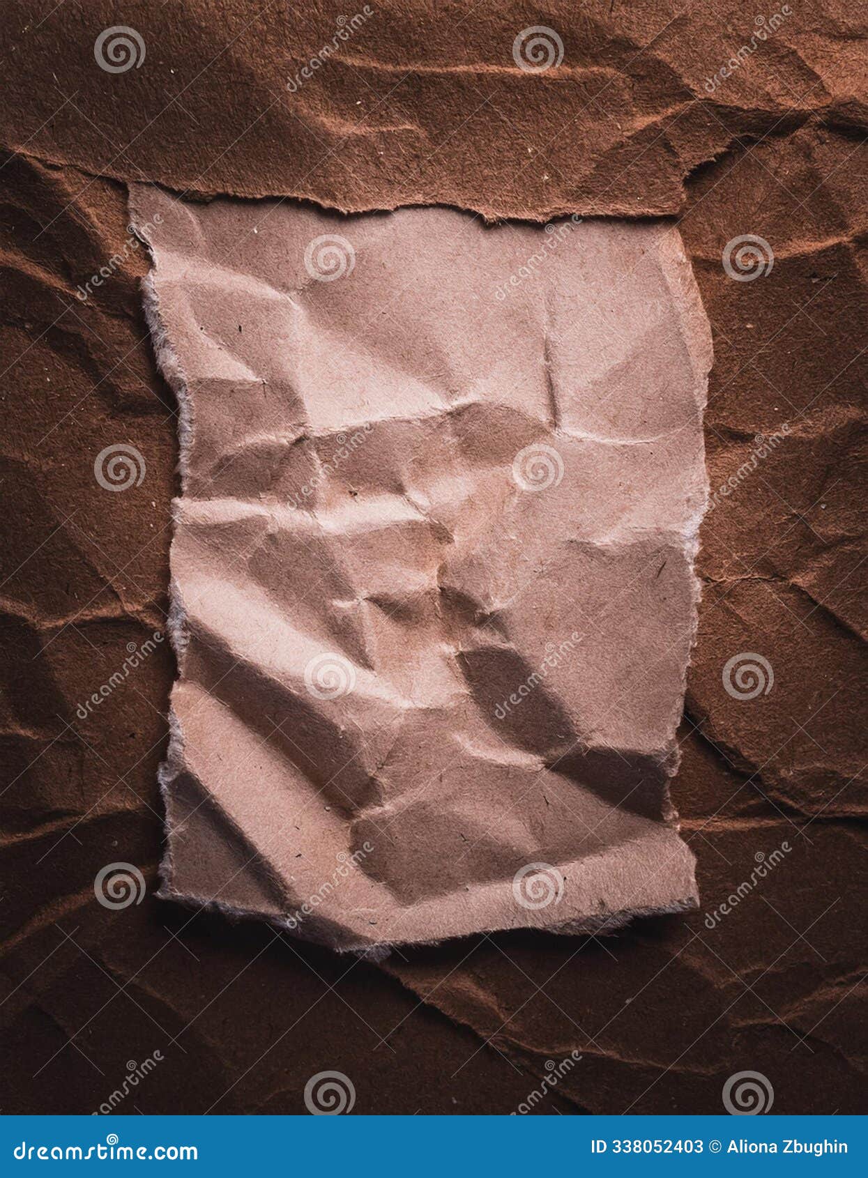old, vintage crumbled torn paper layers with textured background with copyspace for text
