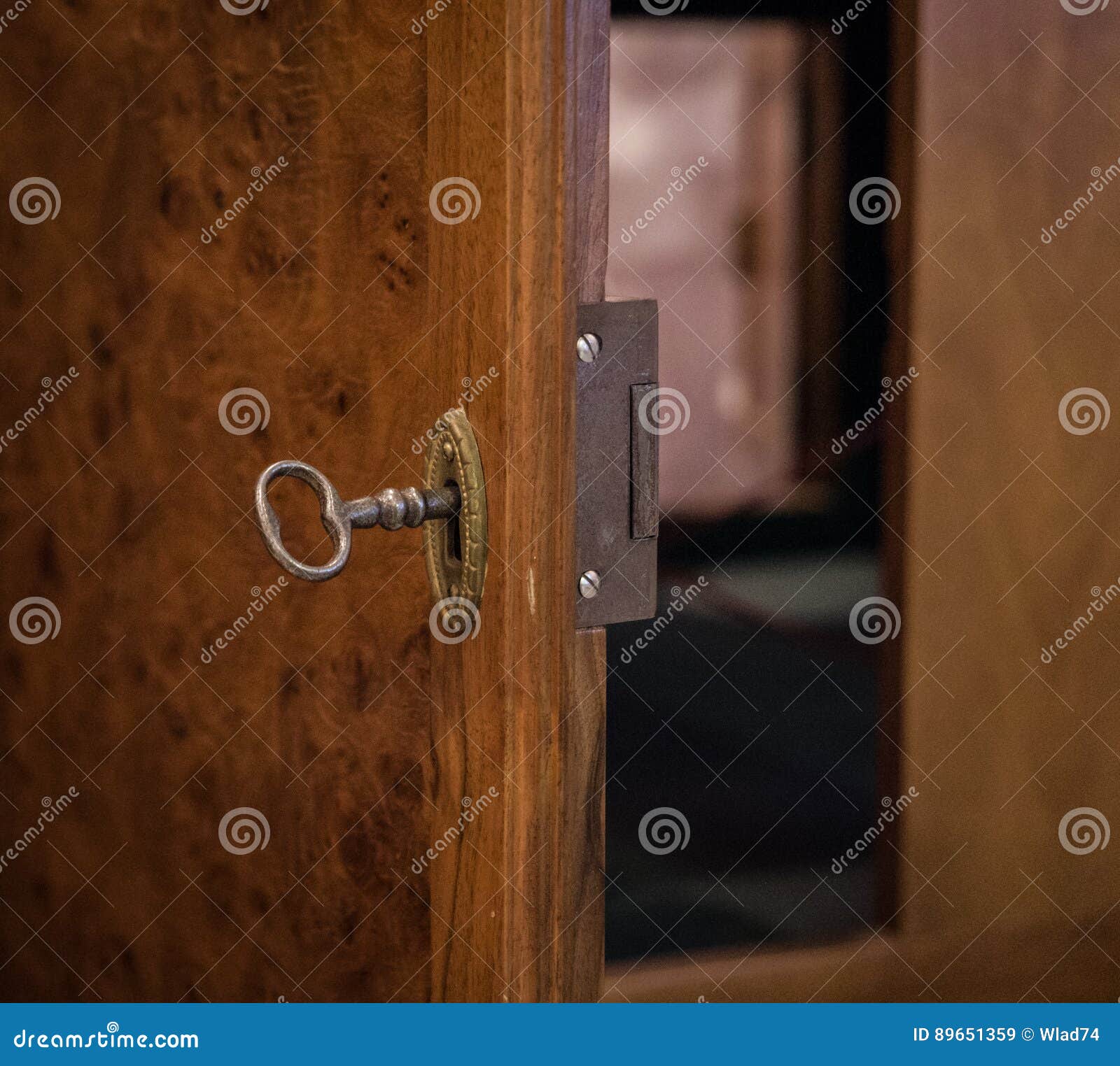 The Old and Vintage Cupboard Door with Lock Stock Image Image of door