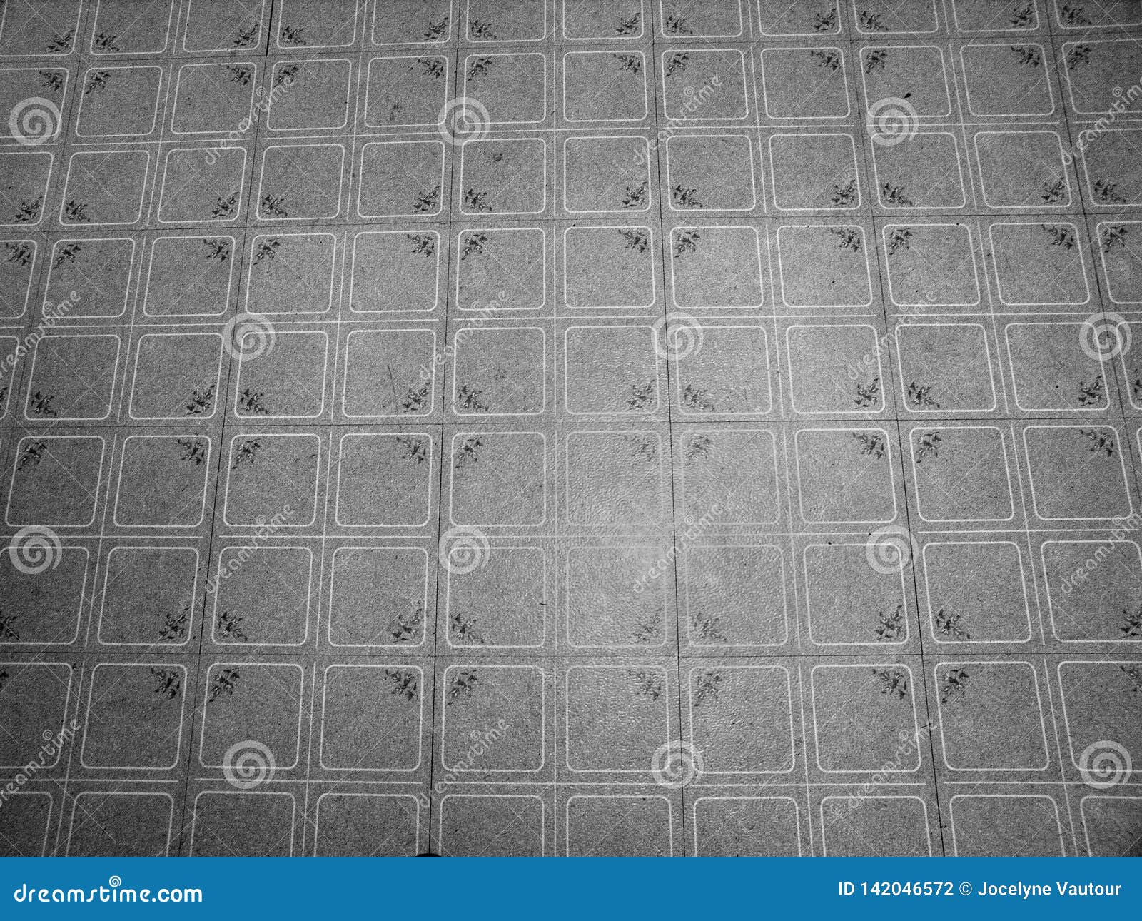 Old Vintage Dirty Linoleum Floor Tiles Stock Photo Image Of Gray