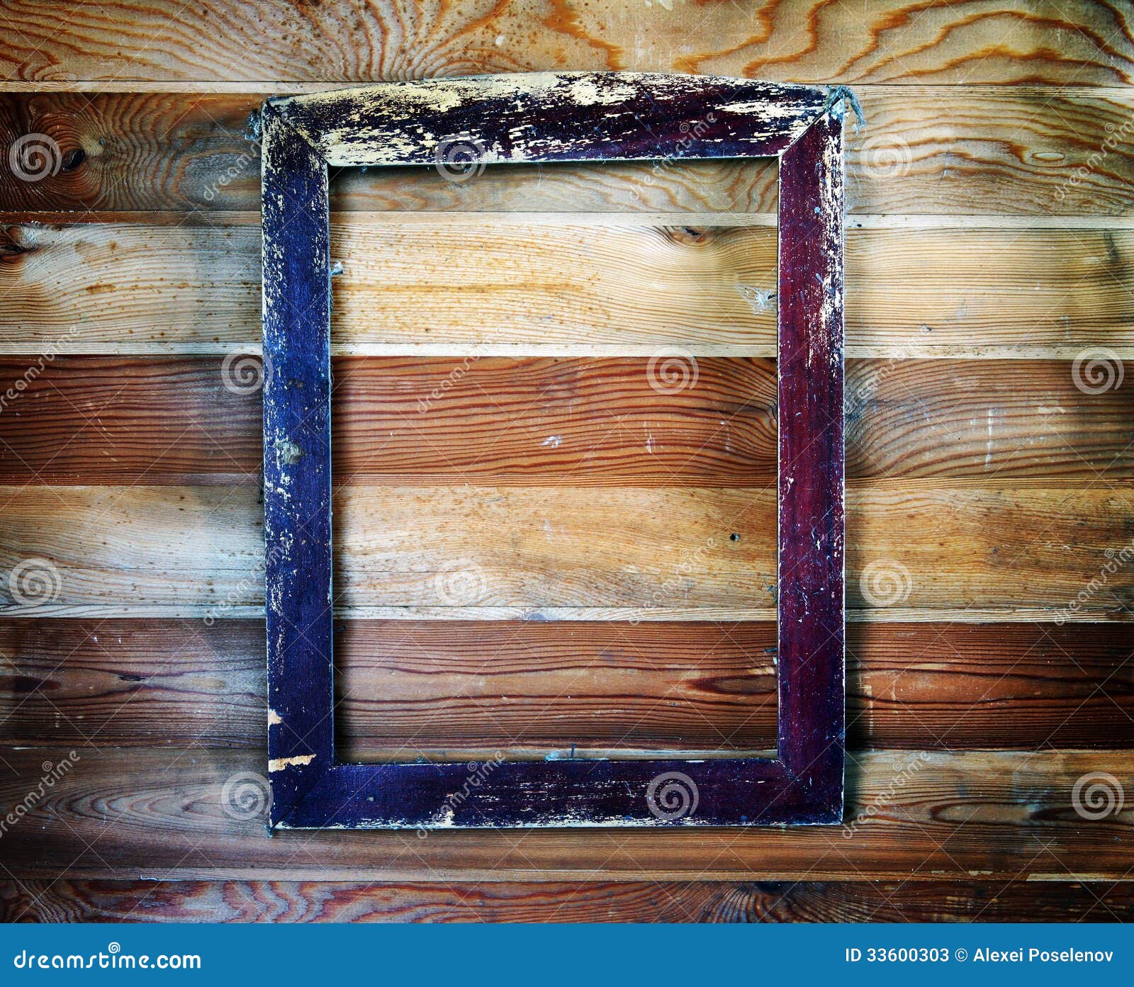 Old Vintage Frame Hanging on the Wall Stock Image Image of dirty