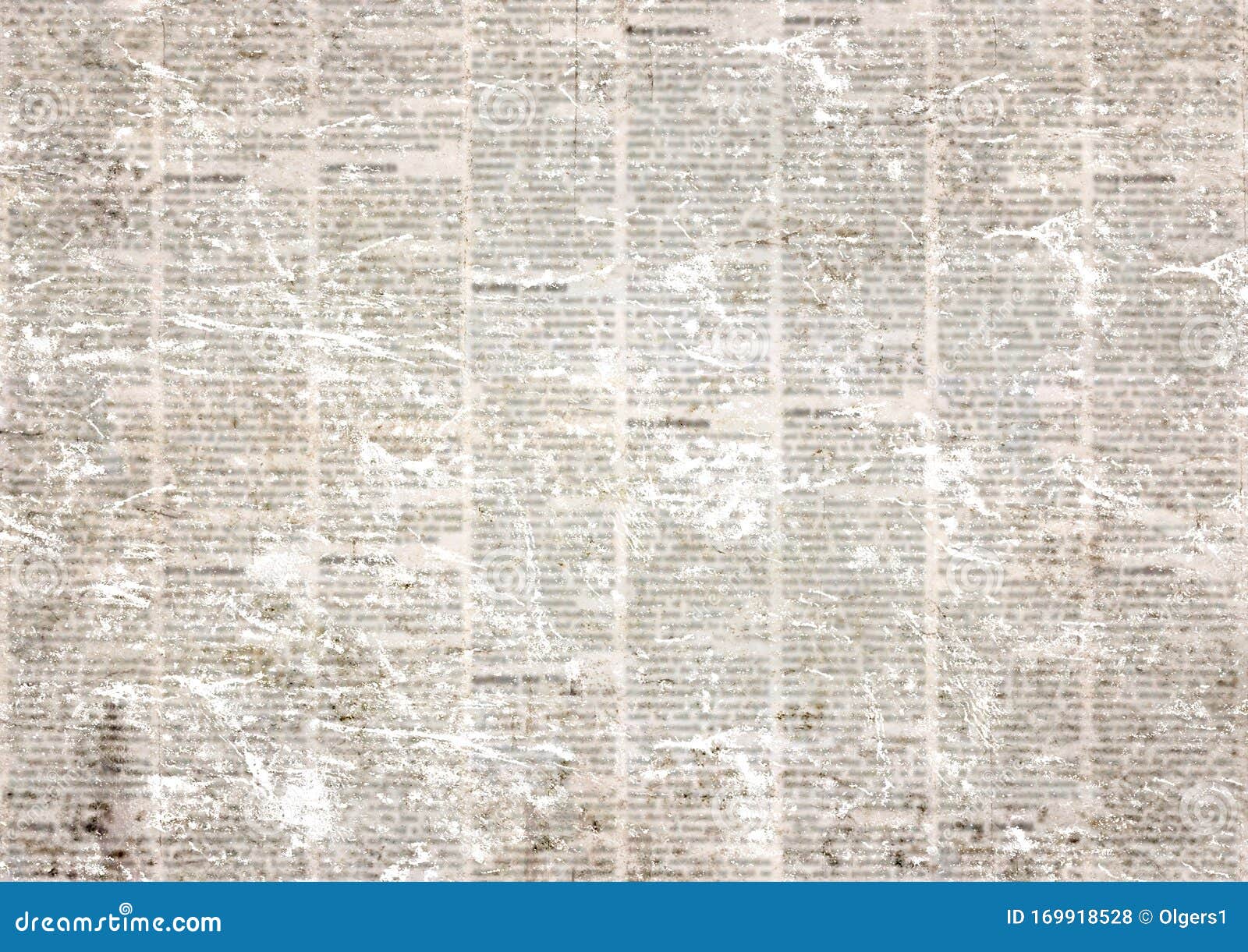 Newspaper Paper Grunge Aged Newsprint Pattern Background Vintage
