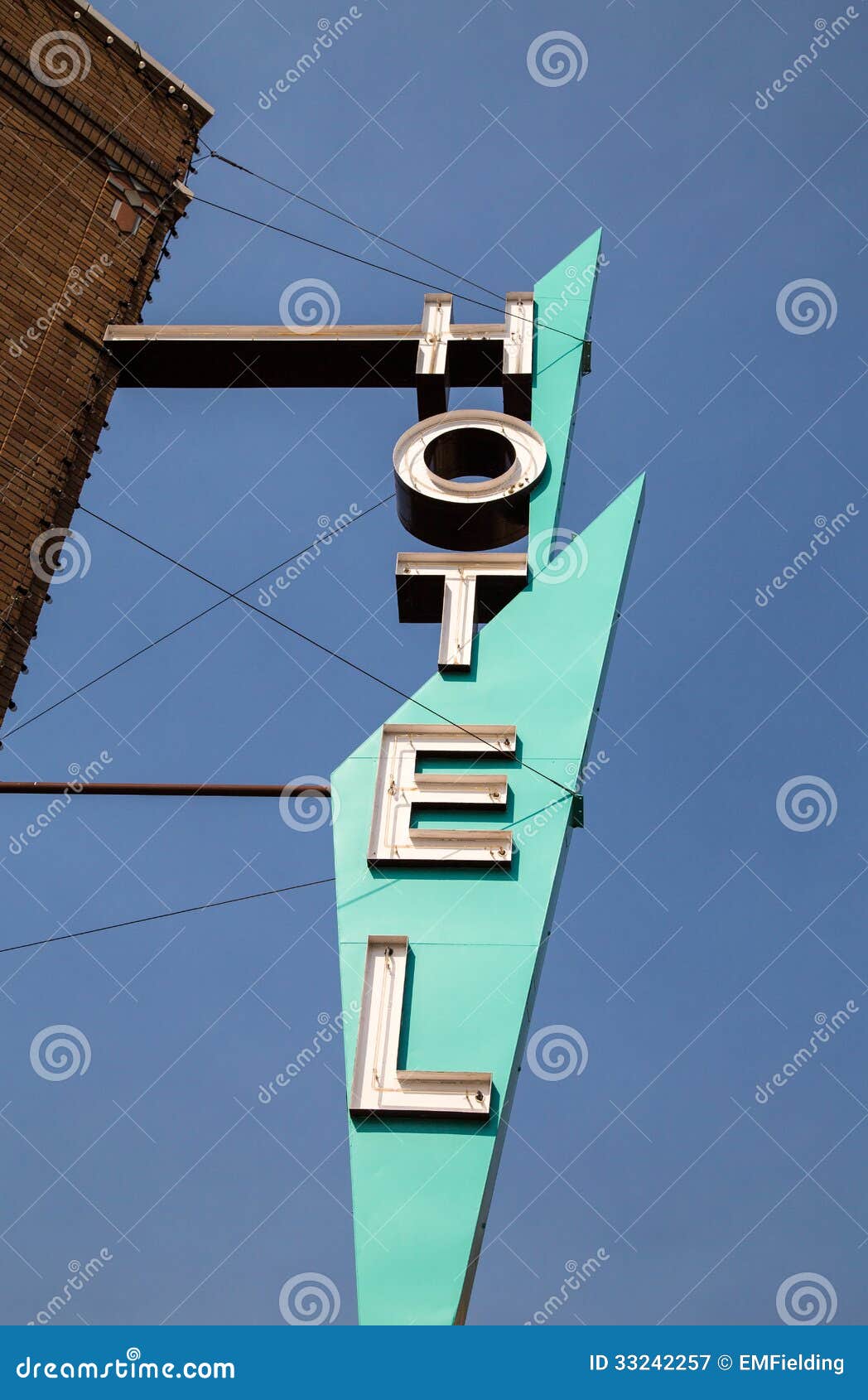 old vintage hotel sign