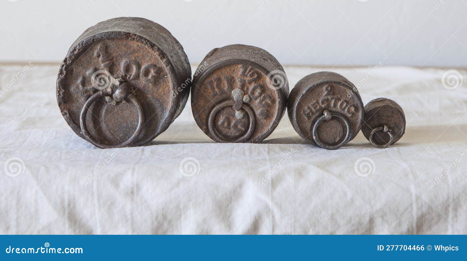 Old Vintage Iron Weights for Scale Stock Photo Image of accurate