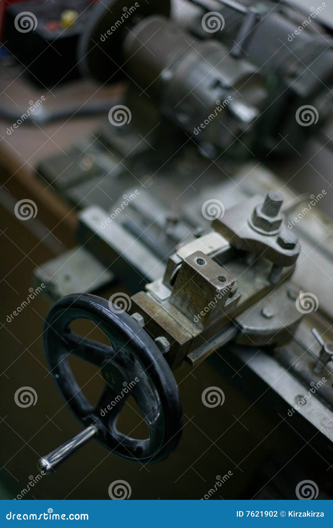 Old vintage lathe stock photo. Image of industrial, heavy 7621902