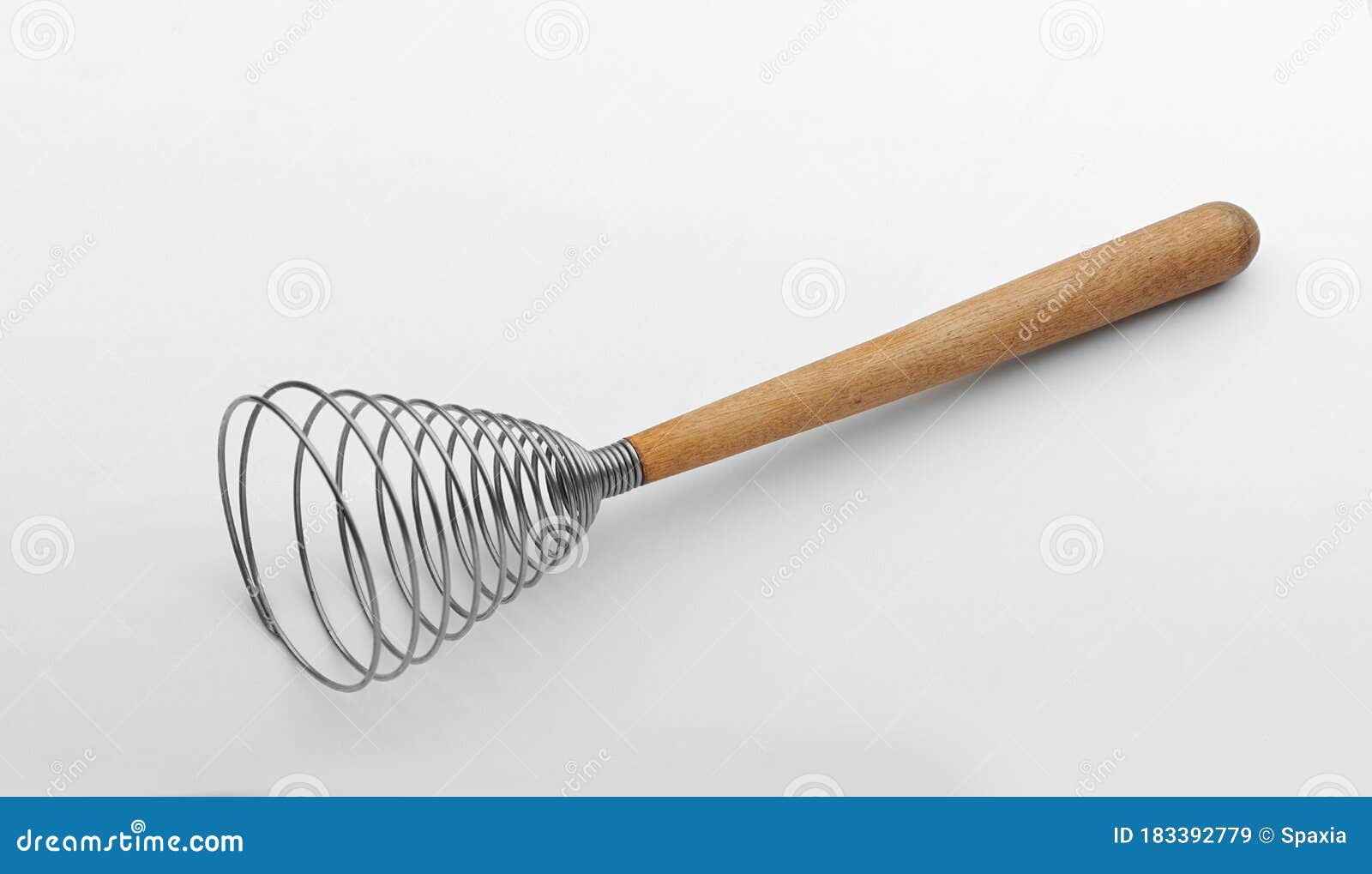 Old Vintage Manual Egg Beater. Spring Coil Wire Whisk Stock Image