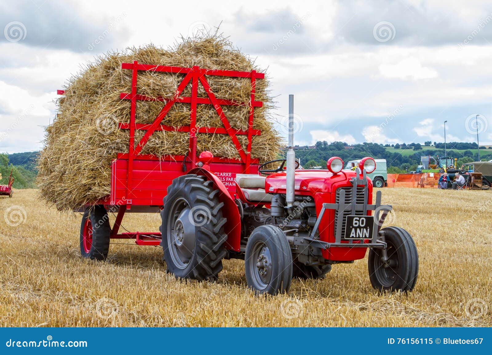 Old Vintage Massey Ferguson And Trailer In Crop Field Editorial Photo ...