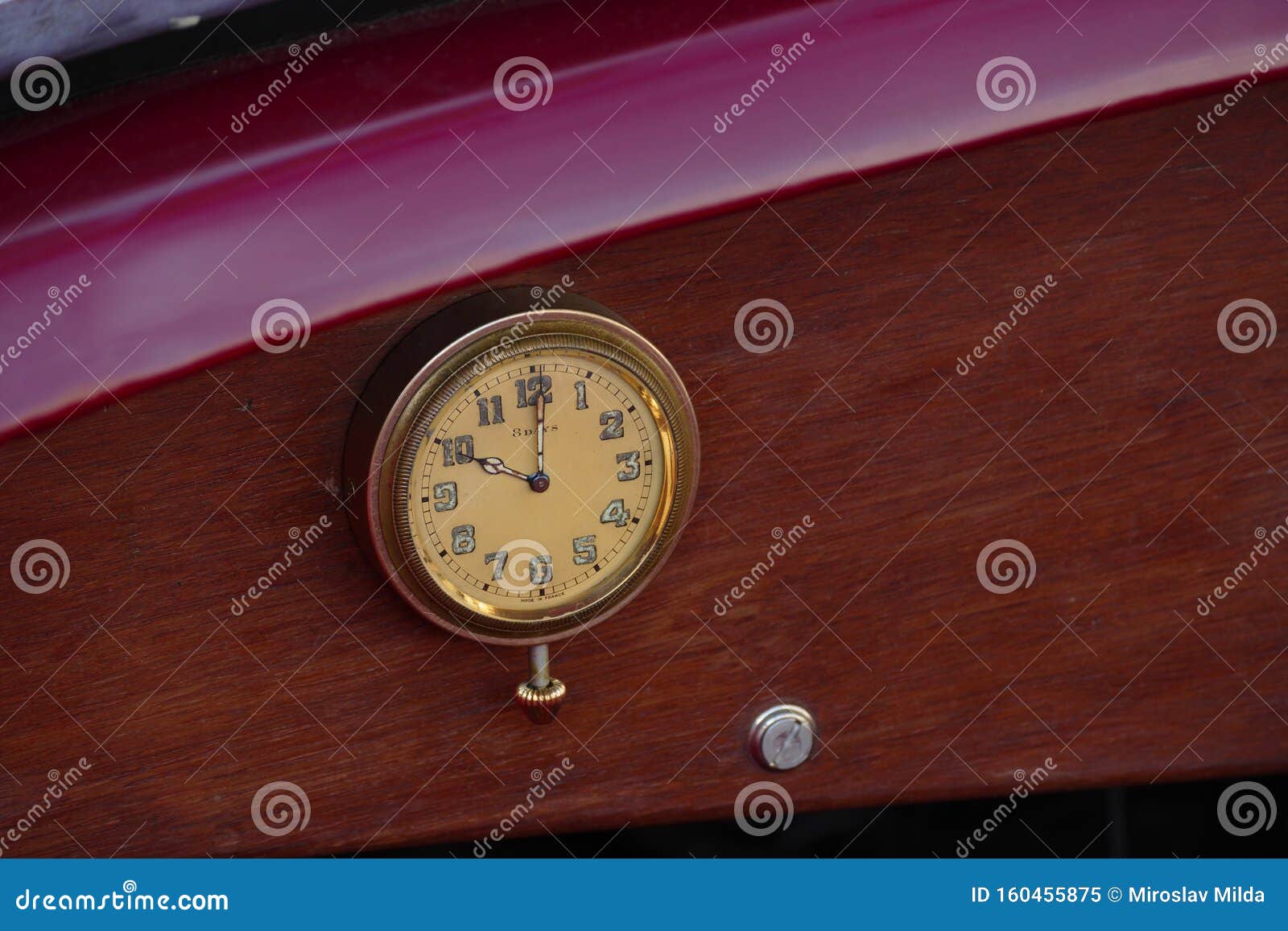 Vintage Mechanical Winding Dashboard Watches Stock Image Image of