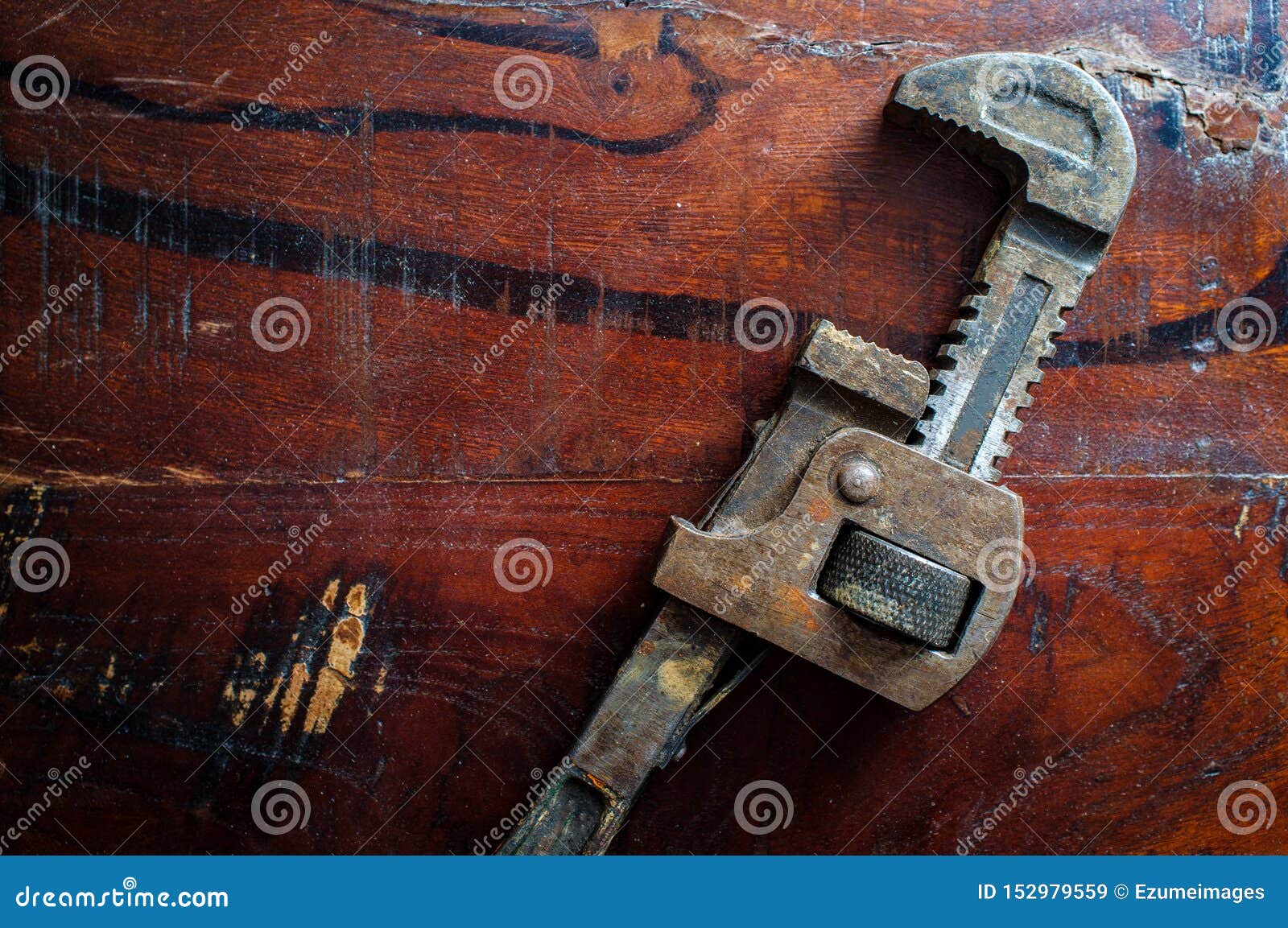 Old Vintage Monkey Wrench stock image. Image of object - 152979559