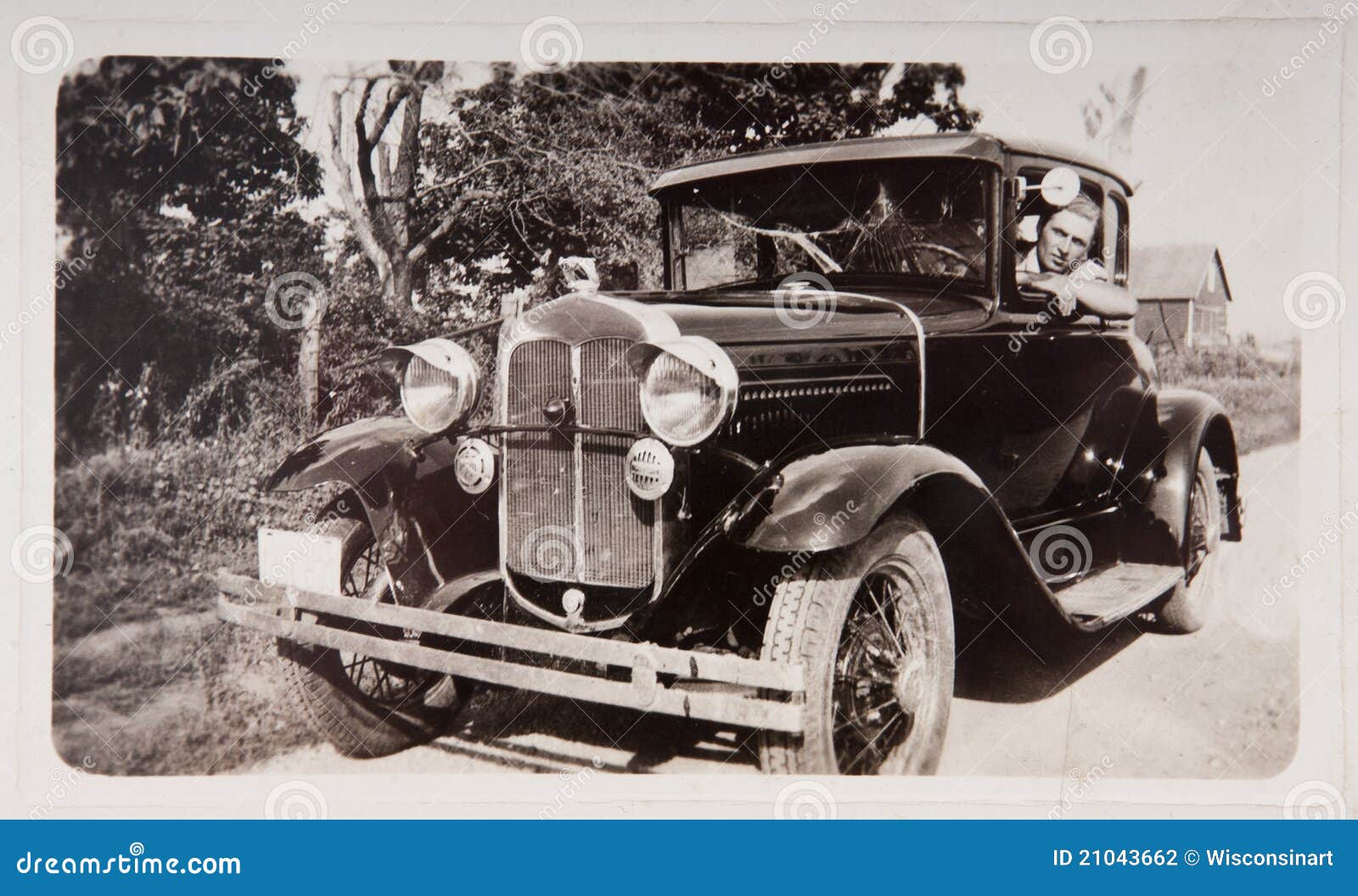 old vintage model t car young man photograph