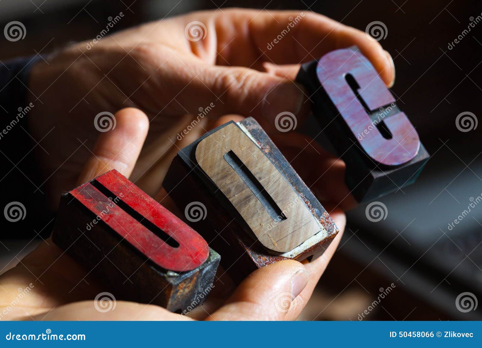 Old Vintage Printing Press Letters Stock Photo Image of metal