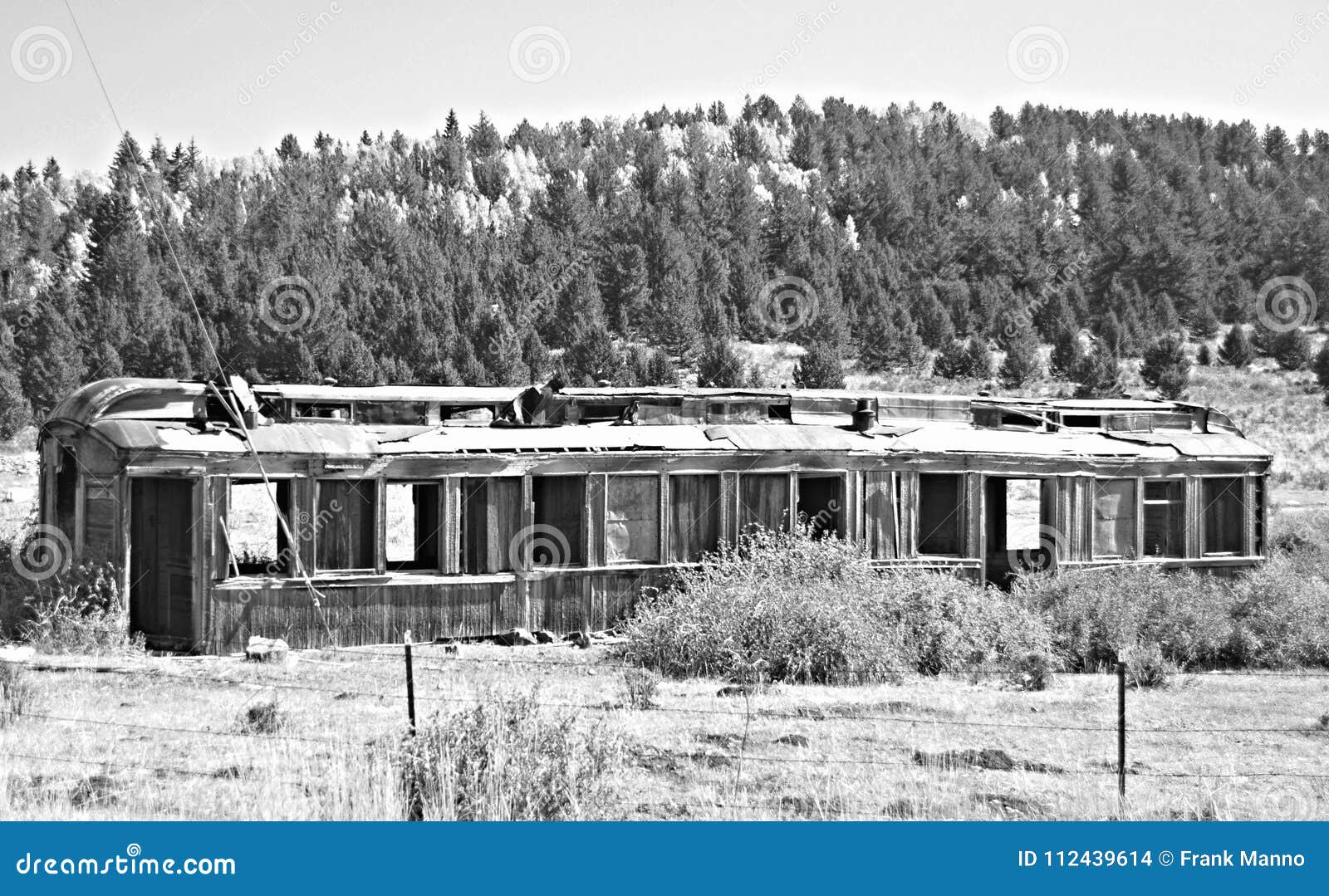 old vintage pullman railroad car abandoned black and white train