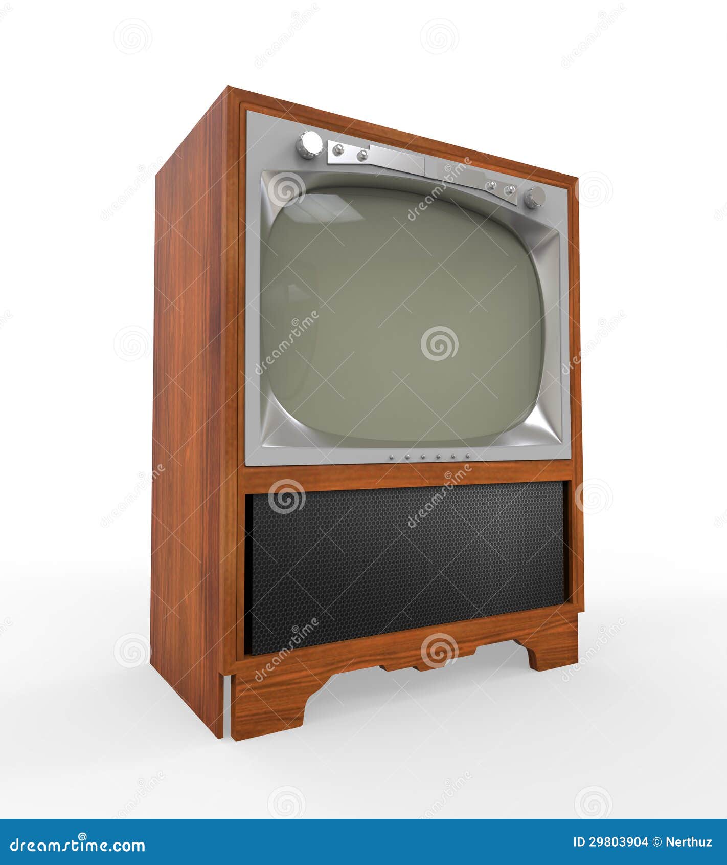 Vintage TV. Vintage television in the style of the 50s - 60s. Old TV.  Vector Retro TV on a vintage background Stock Vector